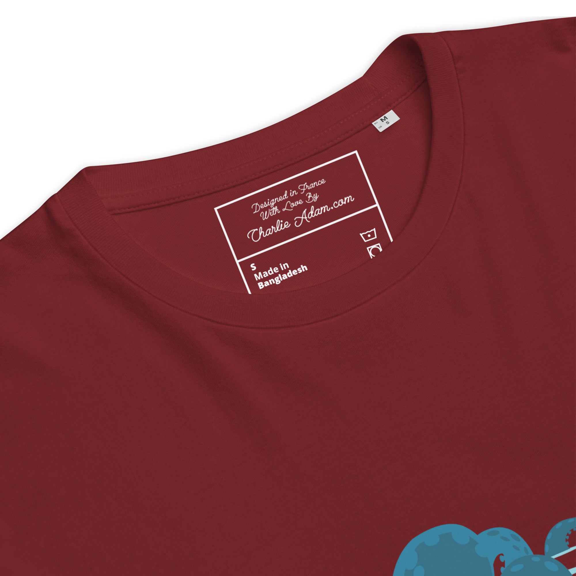 Unisex organic cotton t-shirt Octopus Blue