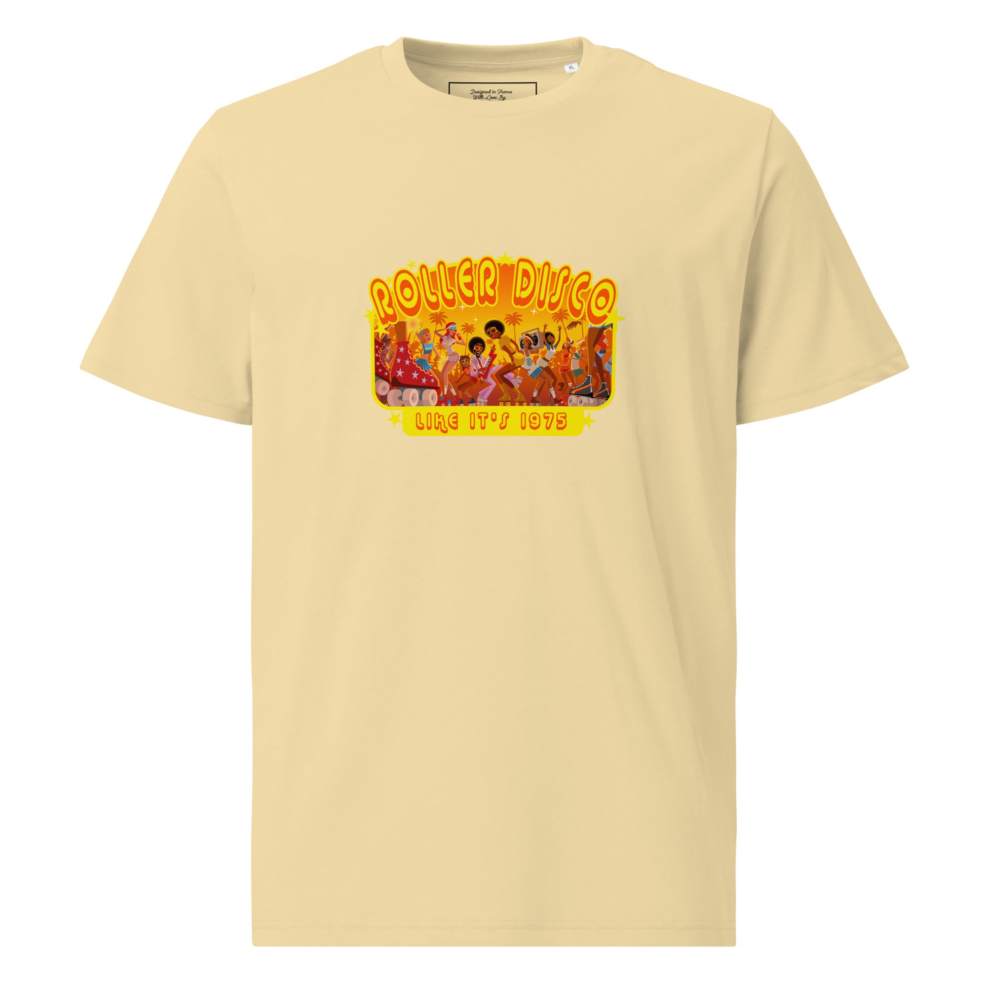 T-shirt unisexe en coton biologique Roller Disco 1975