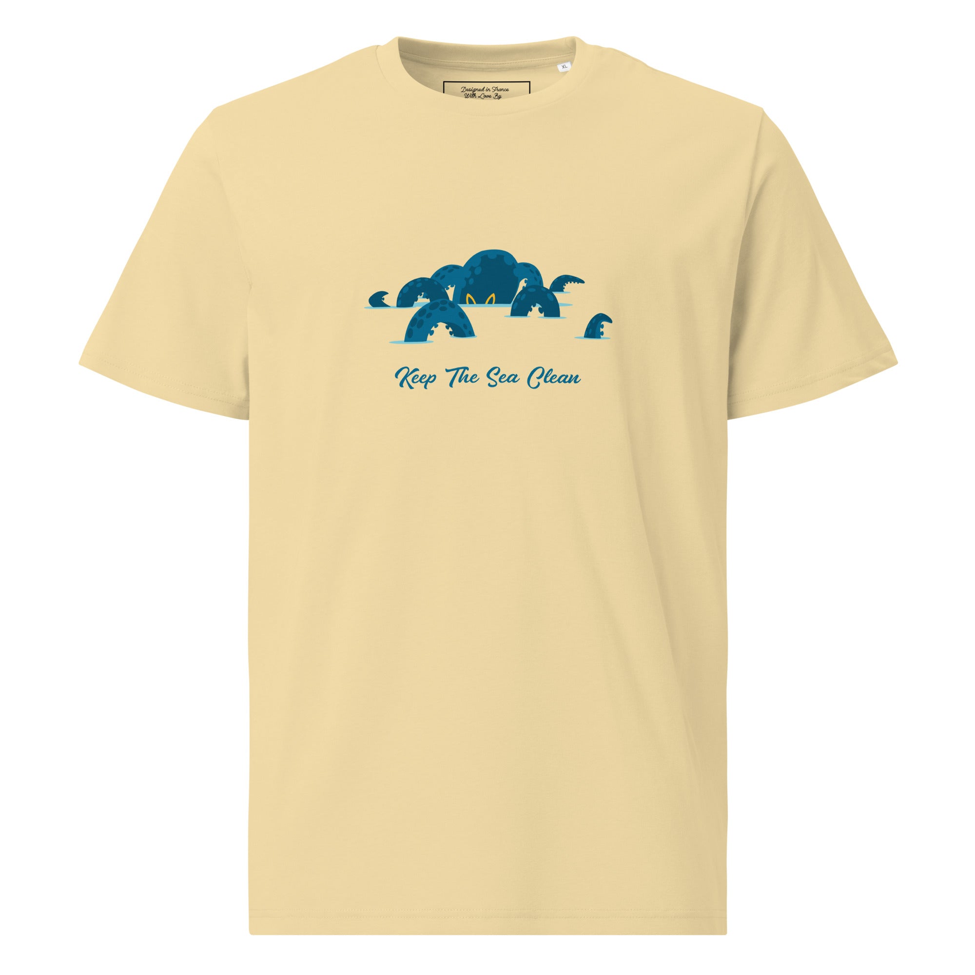 Unisex organic cotton t-shirt Octopus Blue