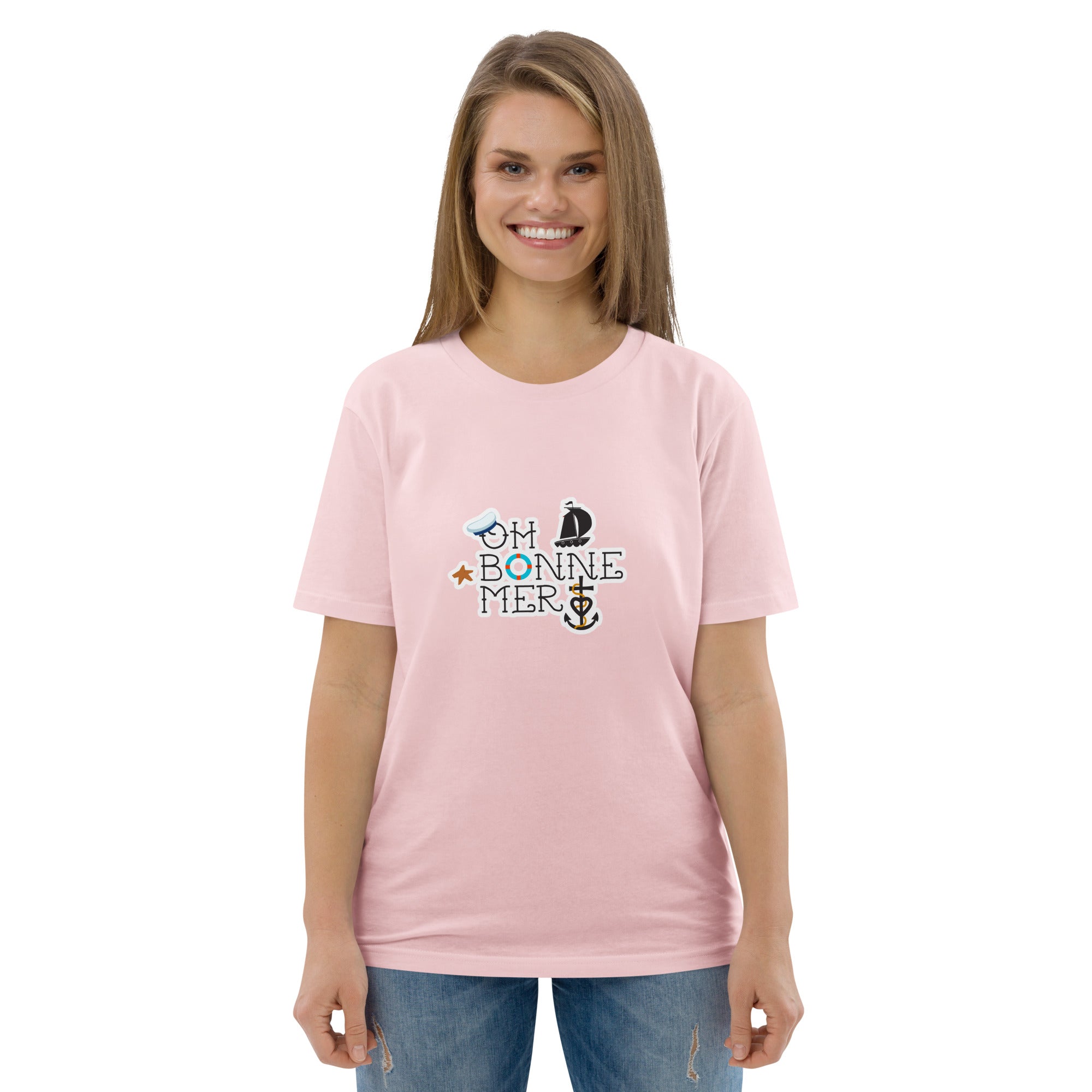 T-shirt unisexe en coton biologique Oh Bonne Mer 3 sur couleurs claires