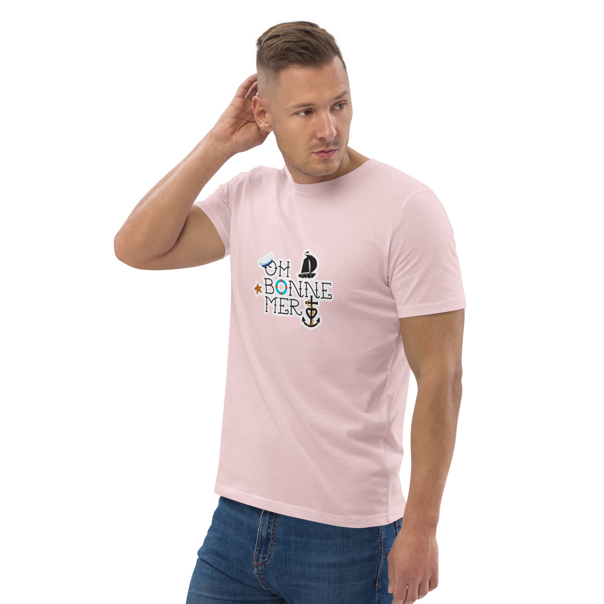 T-shirt unisexe en coton biologique Oh Bonne Mer 3 sur couleurs claires