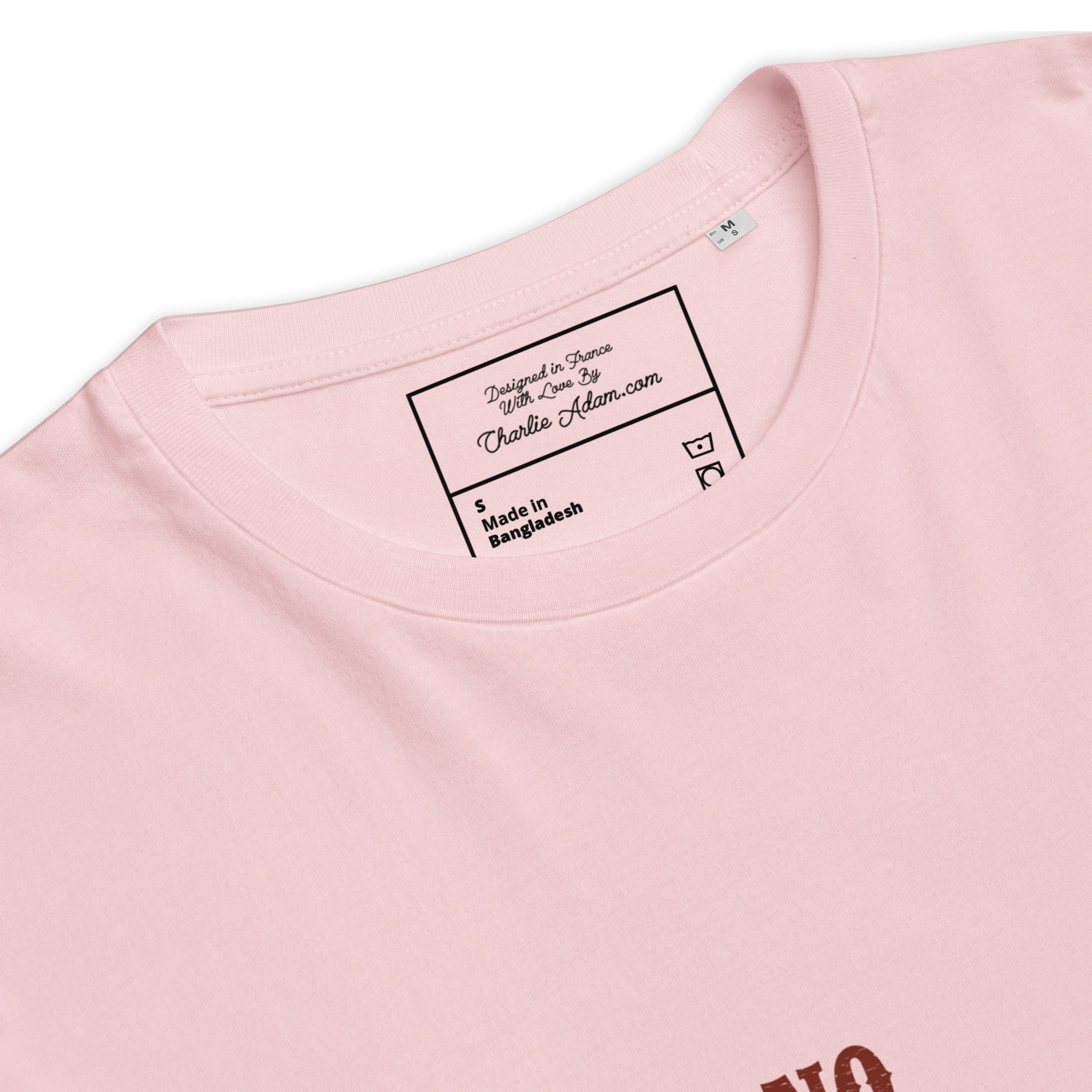 T-shirt unisexe en coton biologique No Skiboots on Dancefloor texte foncé