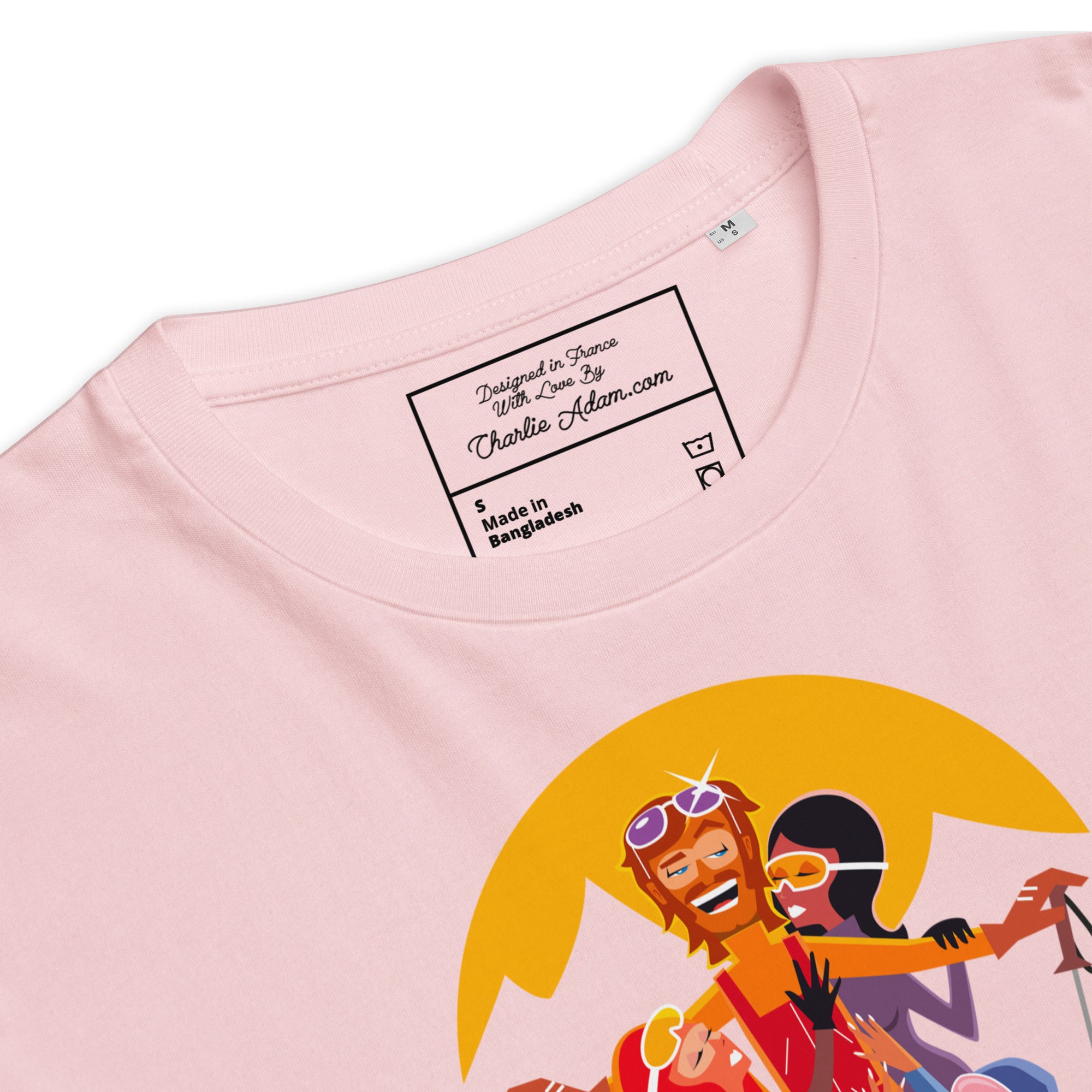 T-shirt unisexe en coton biologique Love instructor First lesson free sur couleurs claires