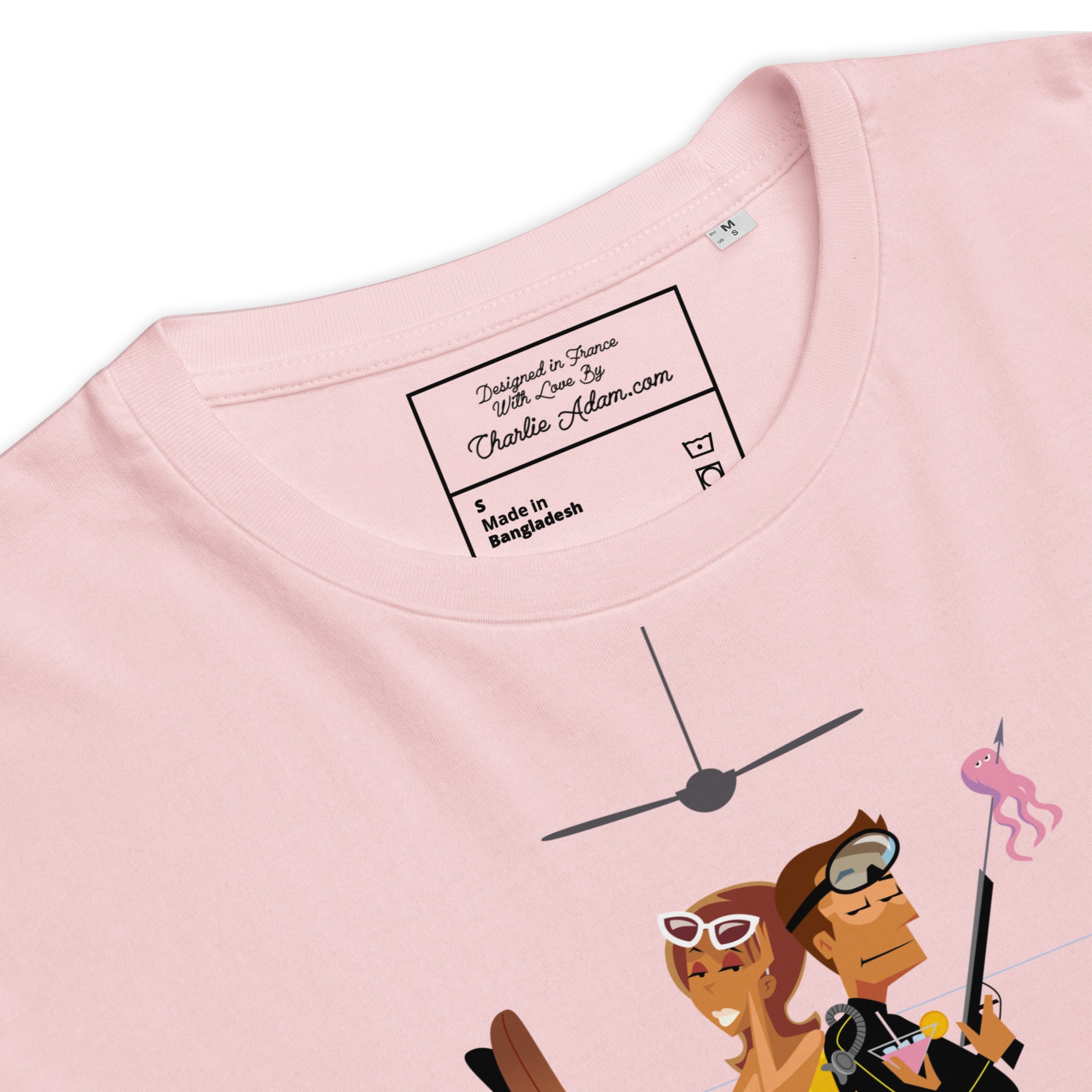 Unisex organic cotton t-shirt License To Chill Vamos a la Playa on light colors