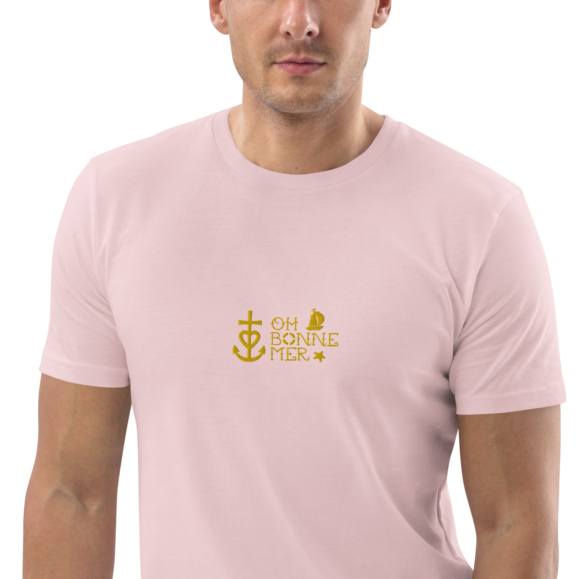 T-shirt unisexe en coton biologique Oh Bonne Mer 2 brodé sur couleurs claires