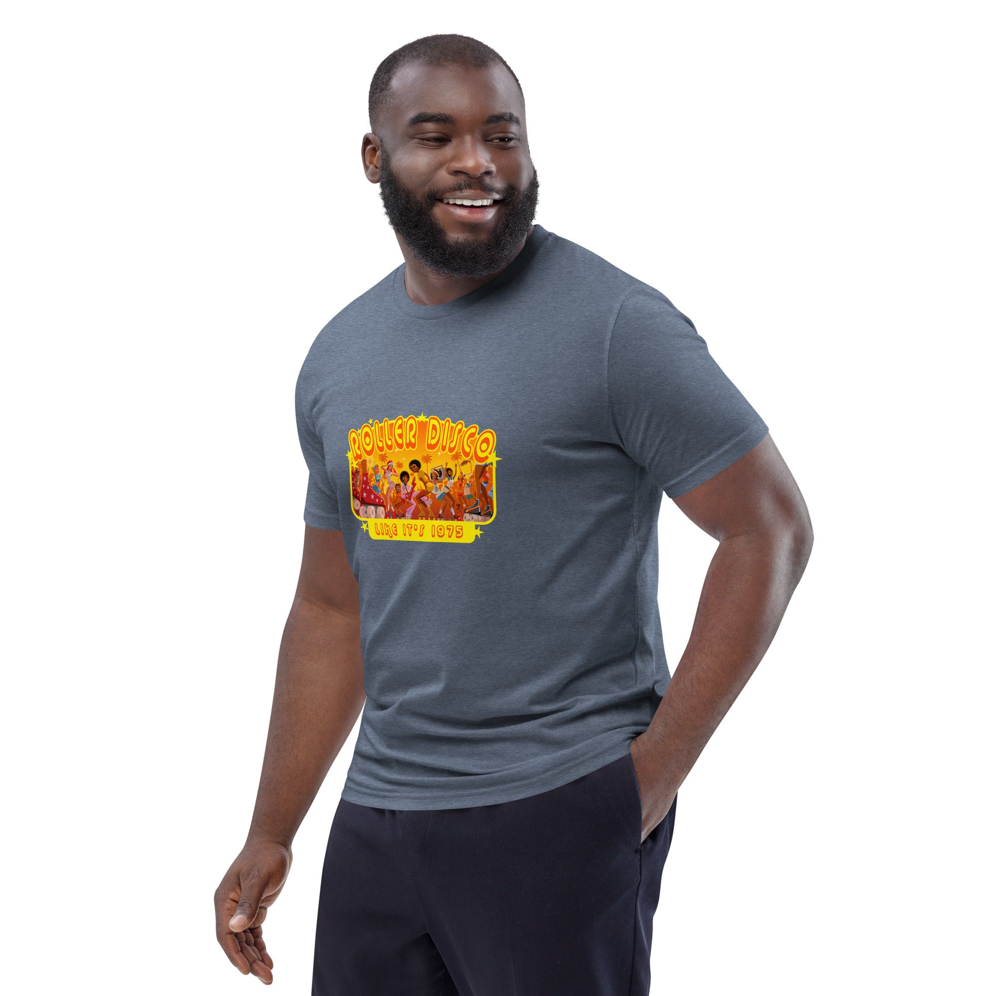 T-shirt unisexe en coton biologique Roller Disco 1975