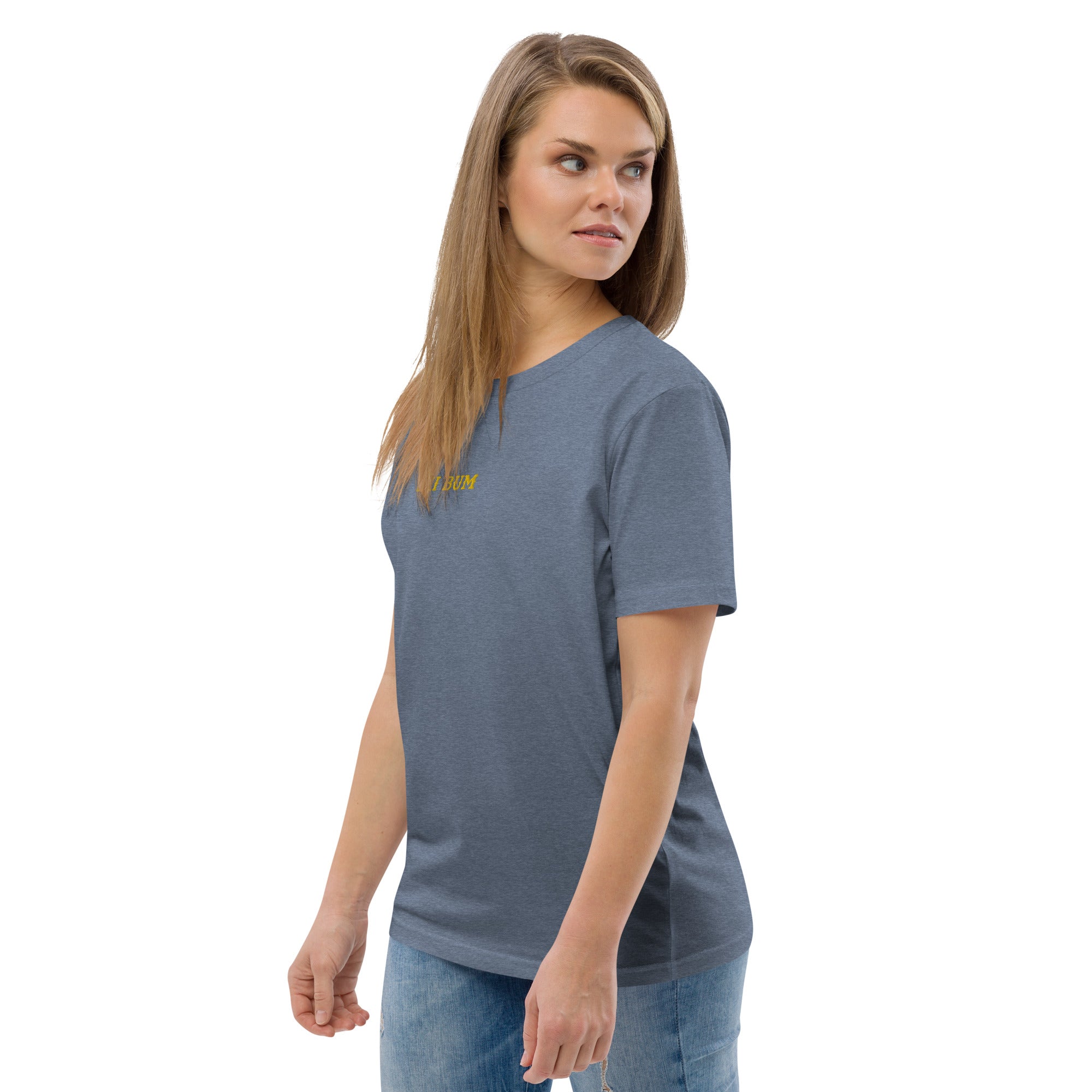 Unisex organic cotton t-shirt Ski Bum embroidered pattern