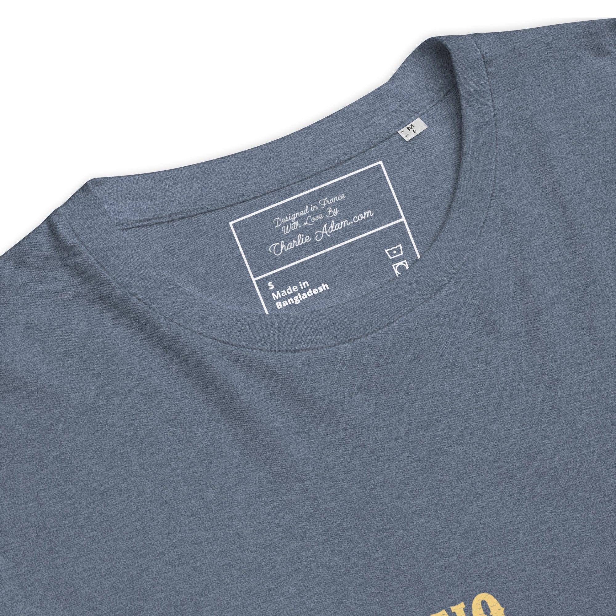 T-shirt unisexe en coton biologique No Skiboots on Dancefloor texte clair