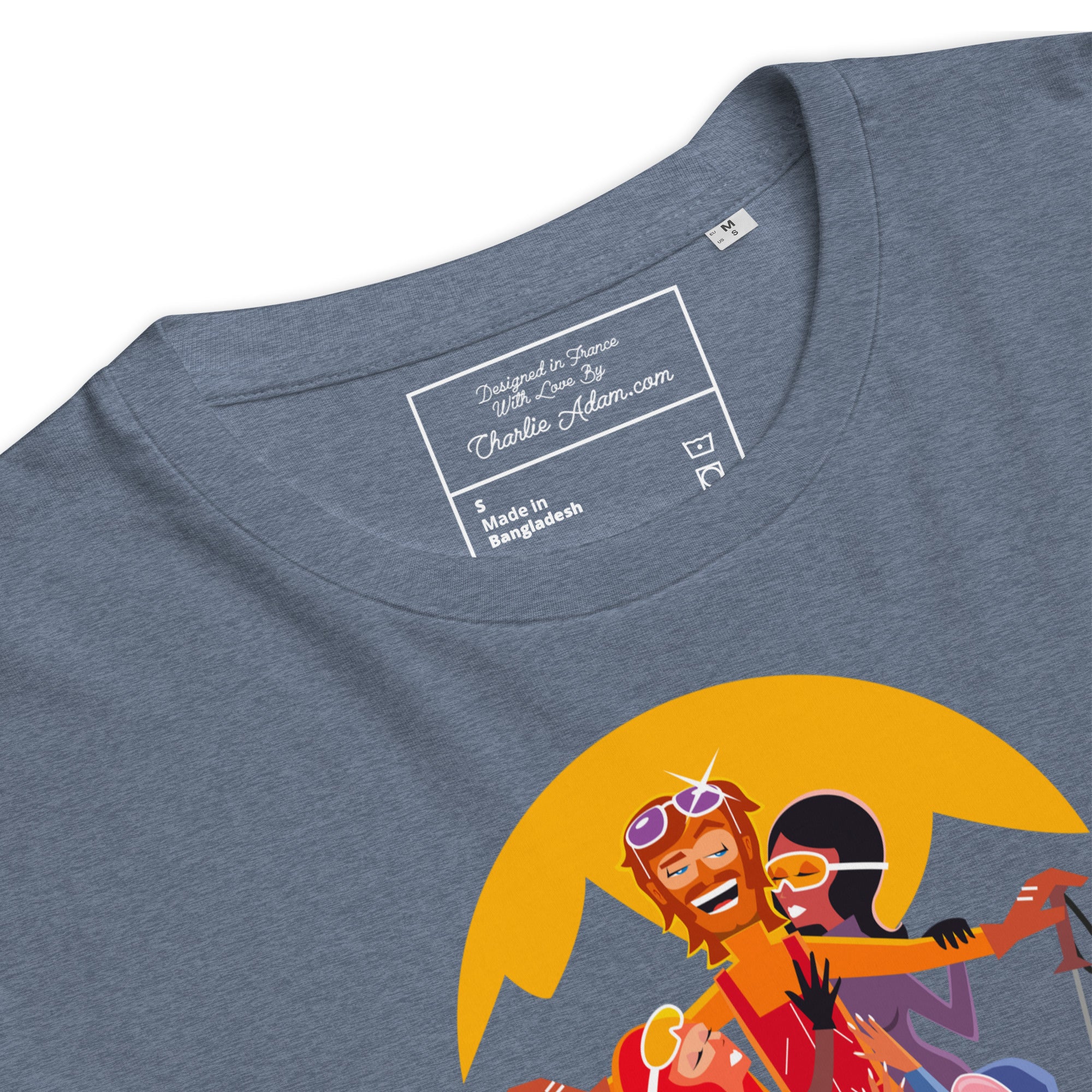 T-shirt unisexe en coton biologique Love instructor First lesson free sur couleurs foncées