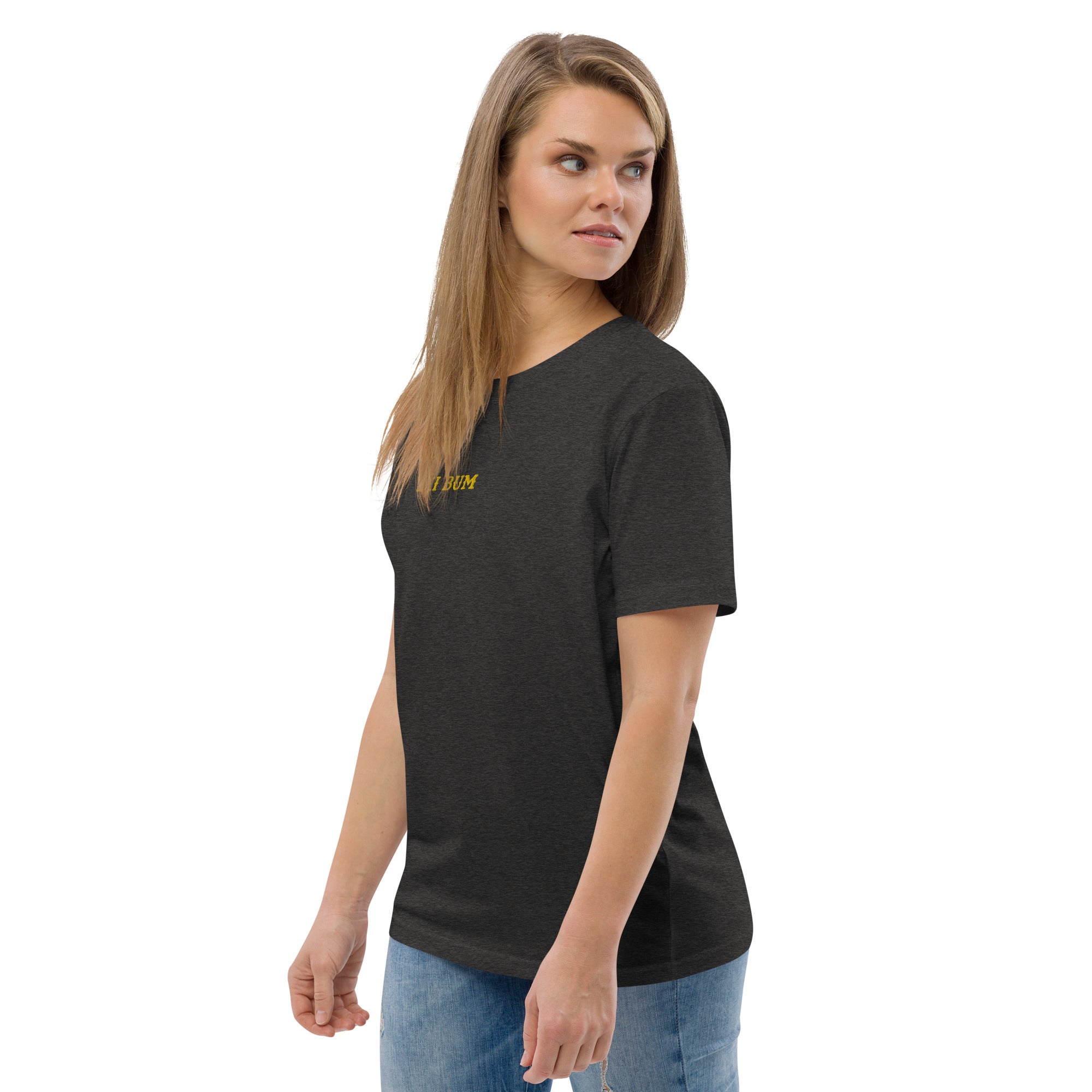 Unisex organic cotton t-shirt Ski Bum embroidered pattern