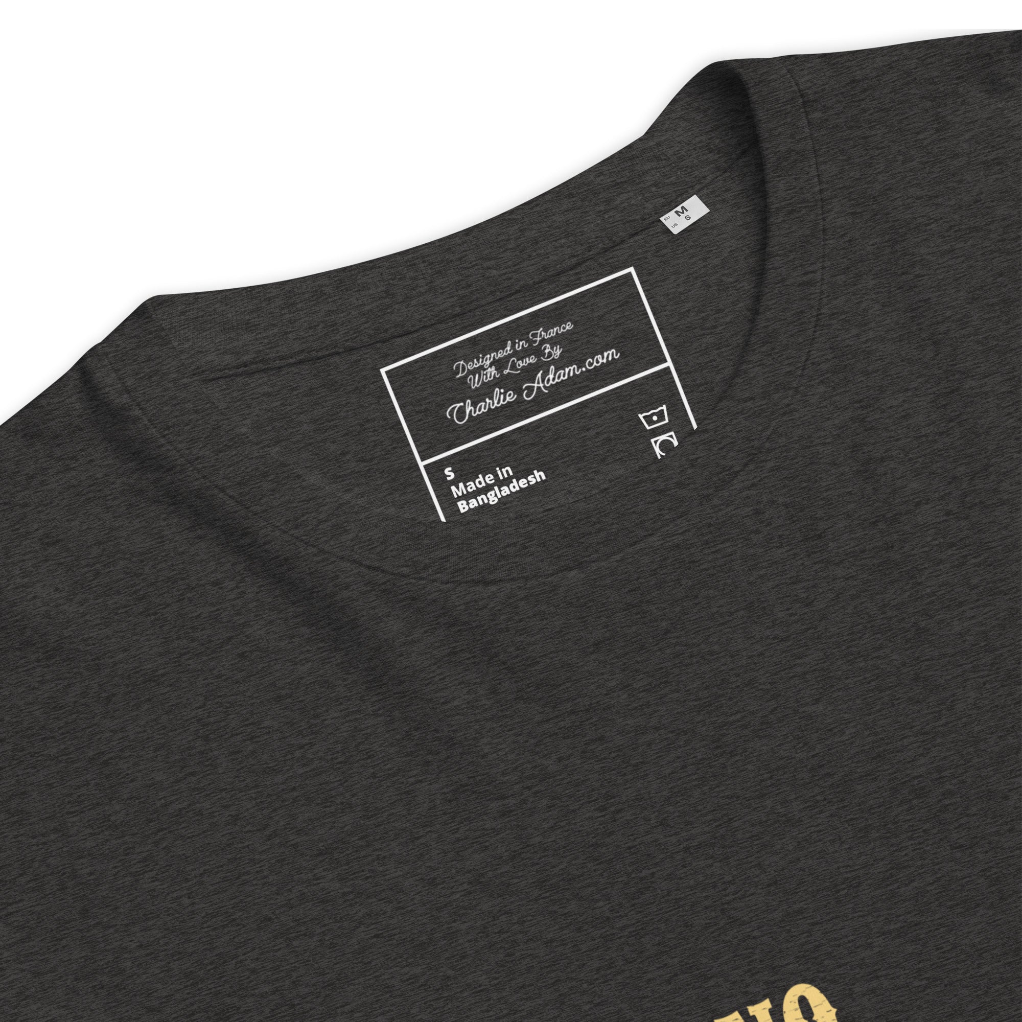 T-shirt unisexe en coton biologique No Skiboots on Dancefloor texte clair