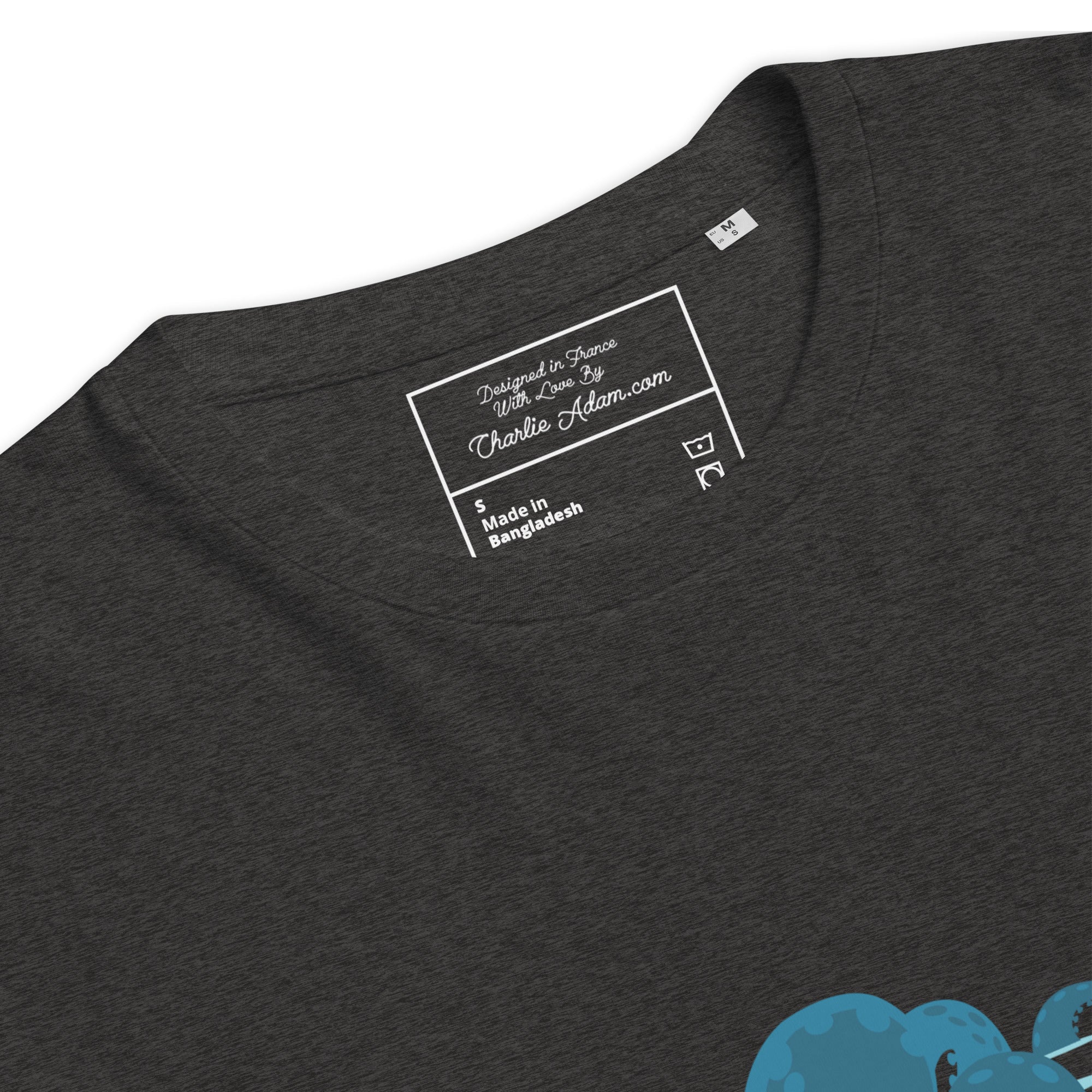 Unisex organic cotton t-shirt Octopus Blue