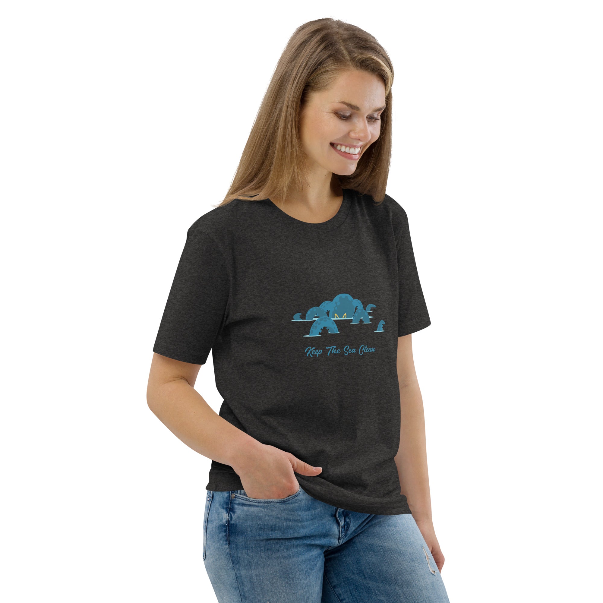 Unisex organic cotton t-shirt Octopus Blue