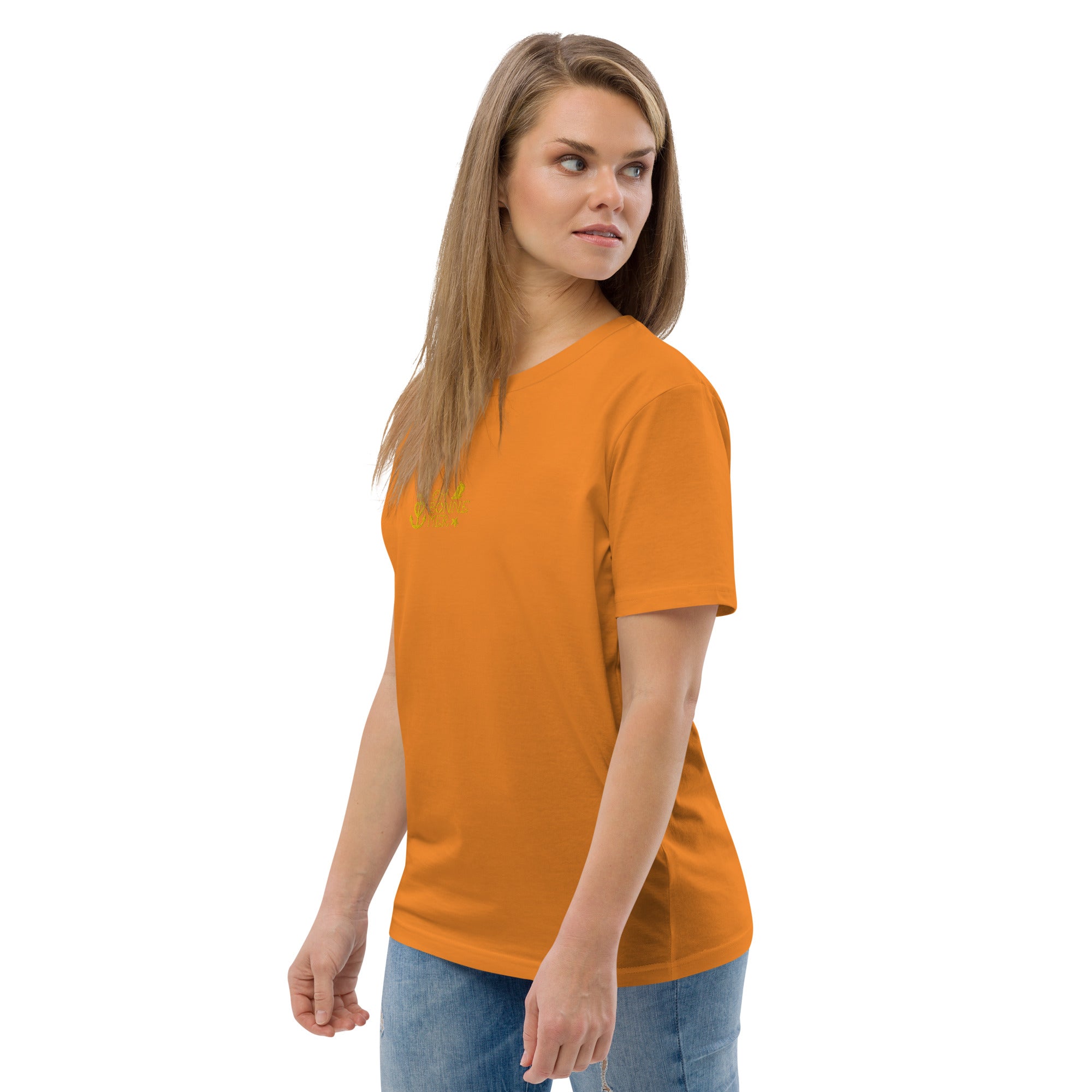 T-shirt unisexe en coton biologique Oh Bonne Mer 2 brodé sur couleurs vives