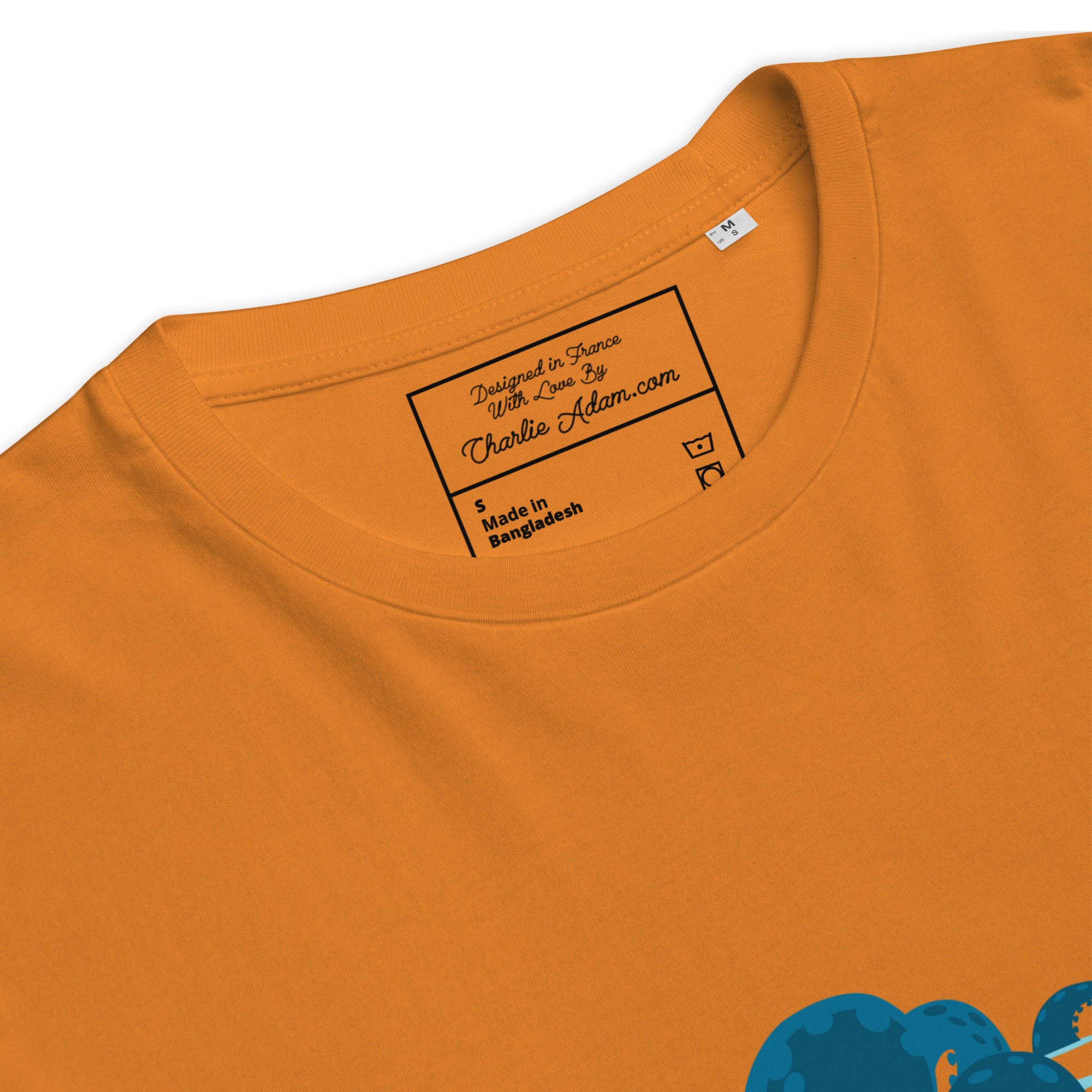 Unisex organic cotton t-shirt Octopus Blue