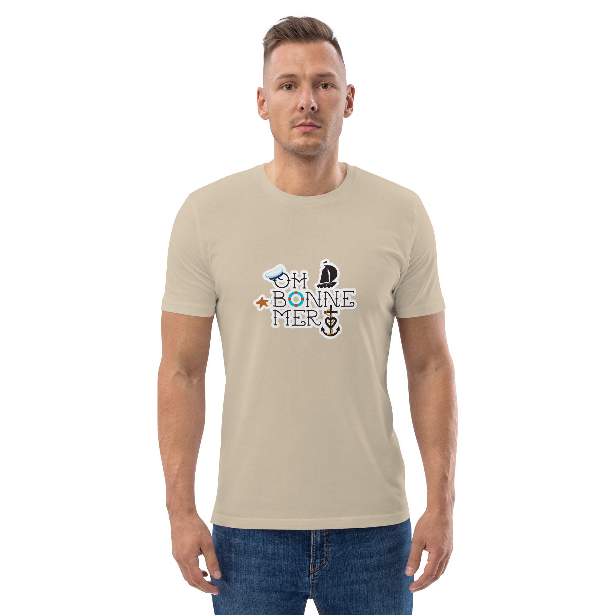 T-shirt unisexe en coton biologique Oh Bonne Mer 3 sur couleurs claires