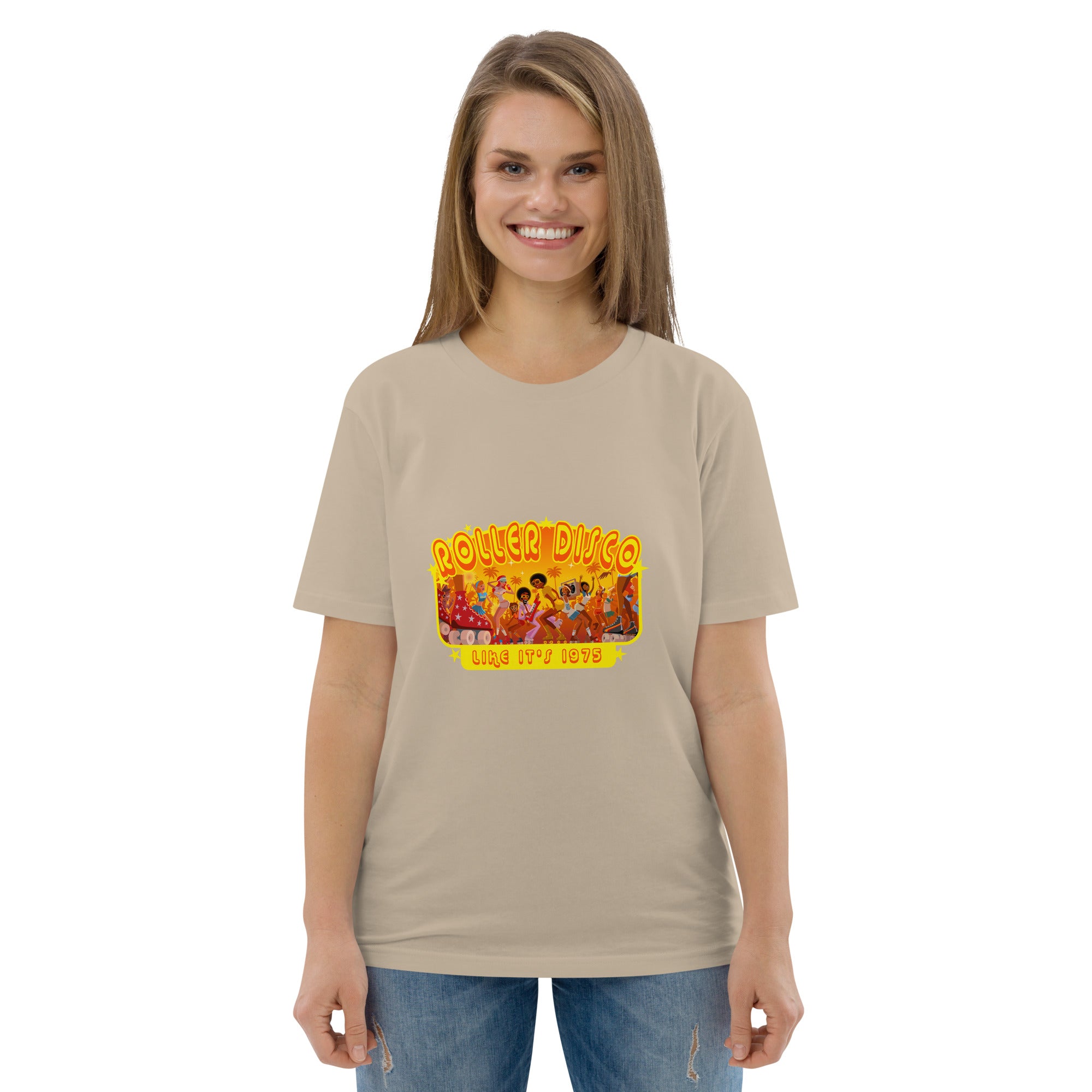 T-shirt unisexe en coton biologique Roller Disco 1975