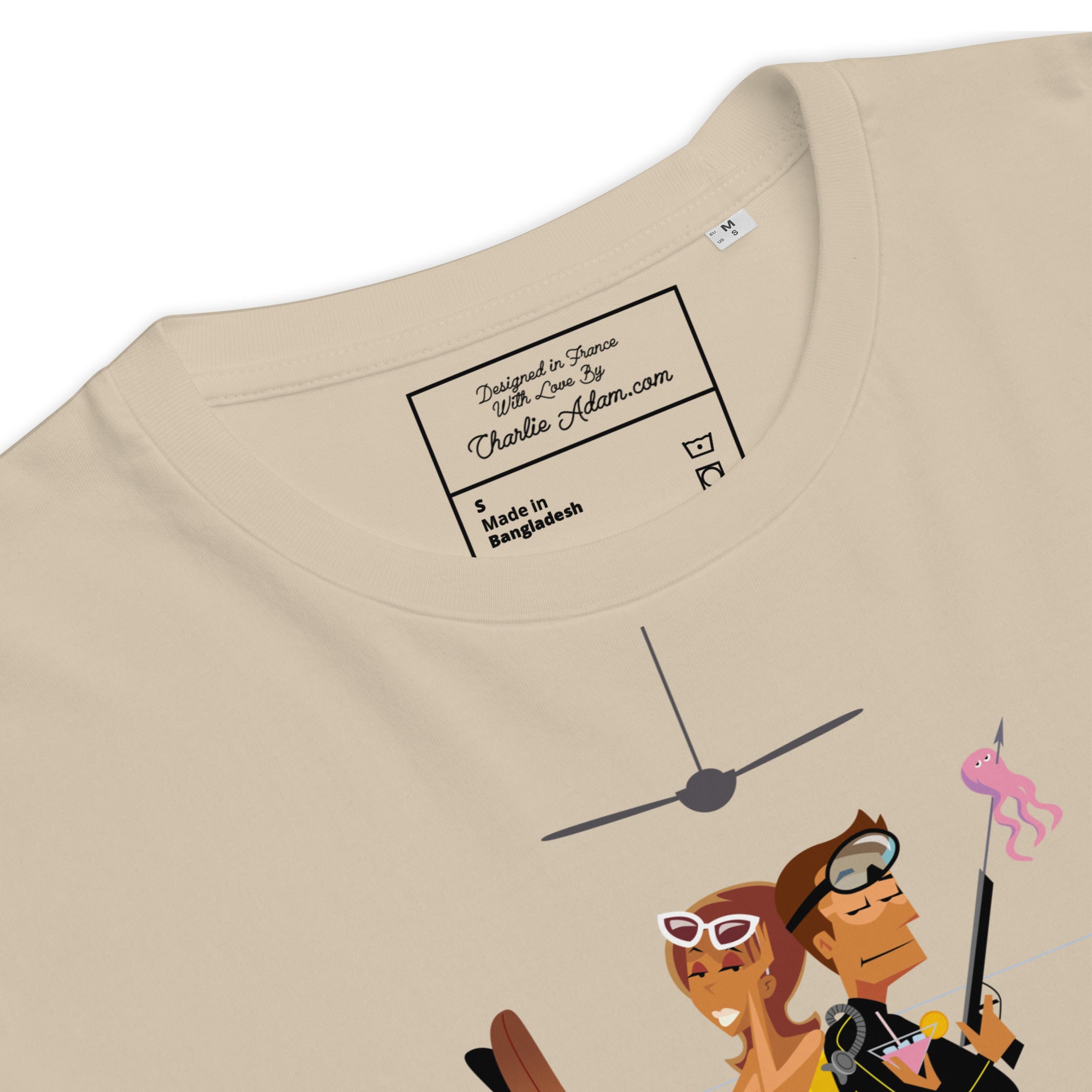Unisex organic cotton t-shirt License To Chill Vamos a la Playa on light colors