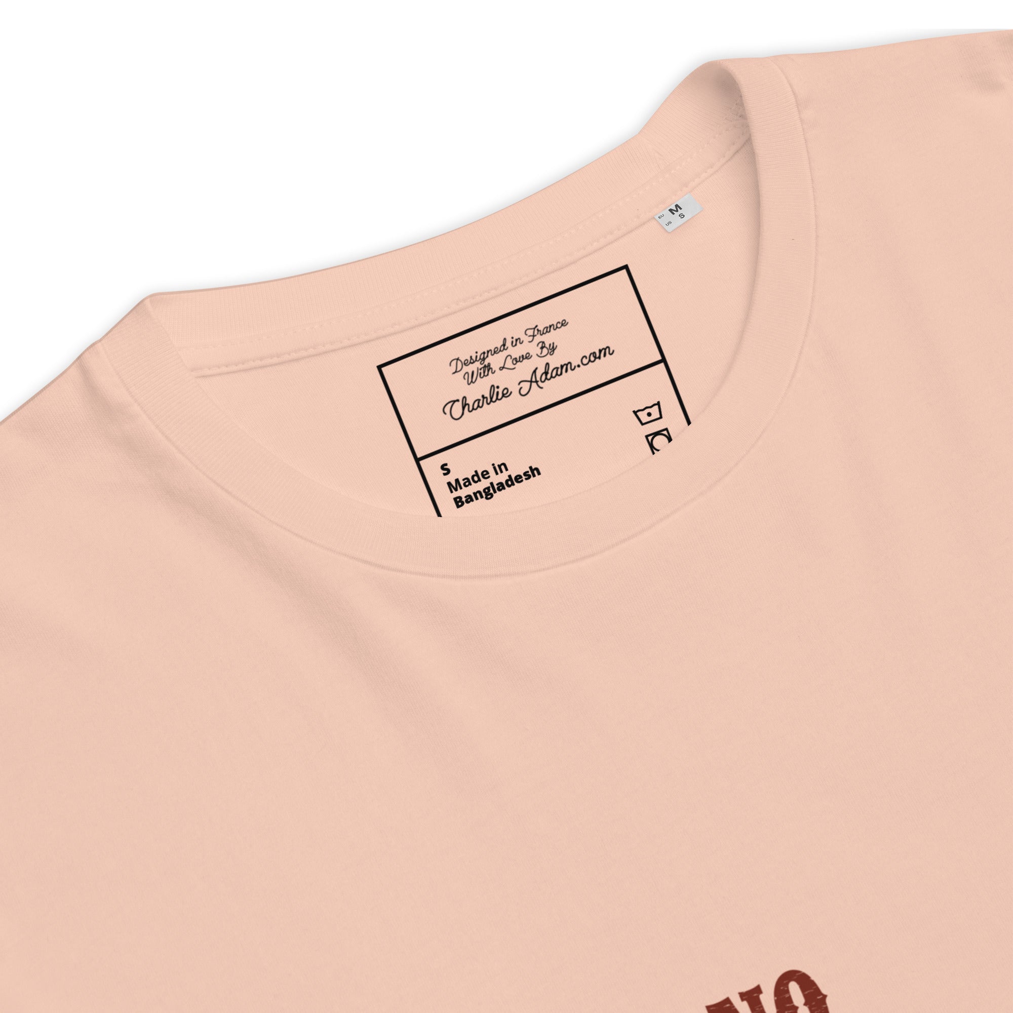 T-shirt unisexe en coton biologique No Skiboots on Dancefloor texte foncé