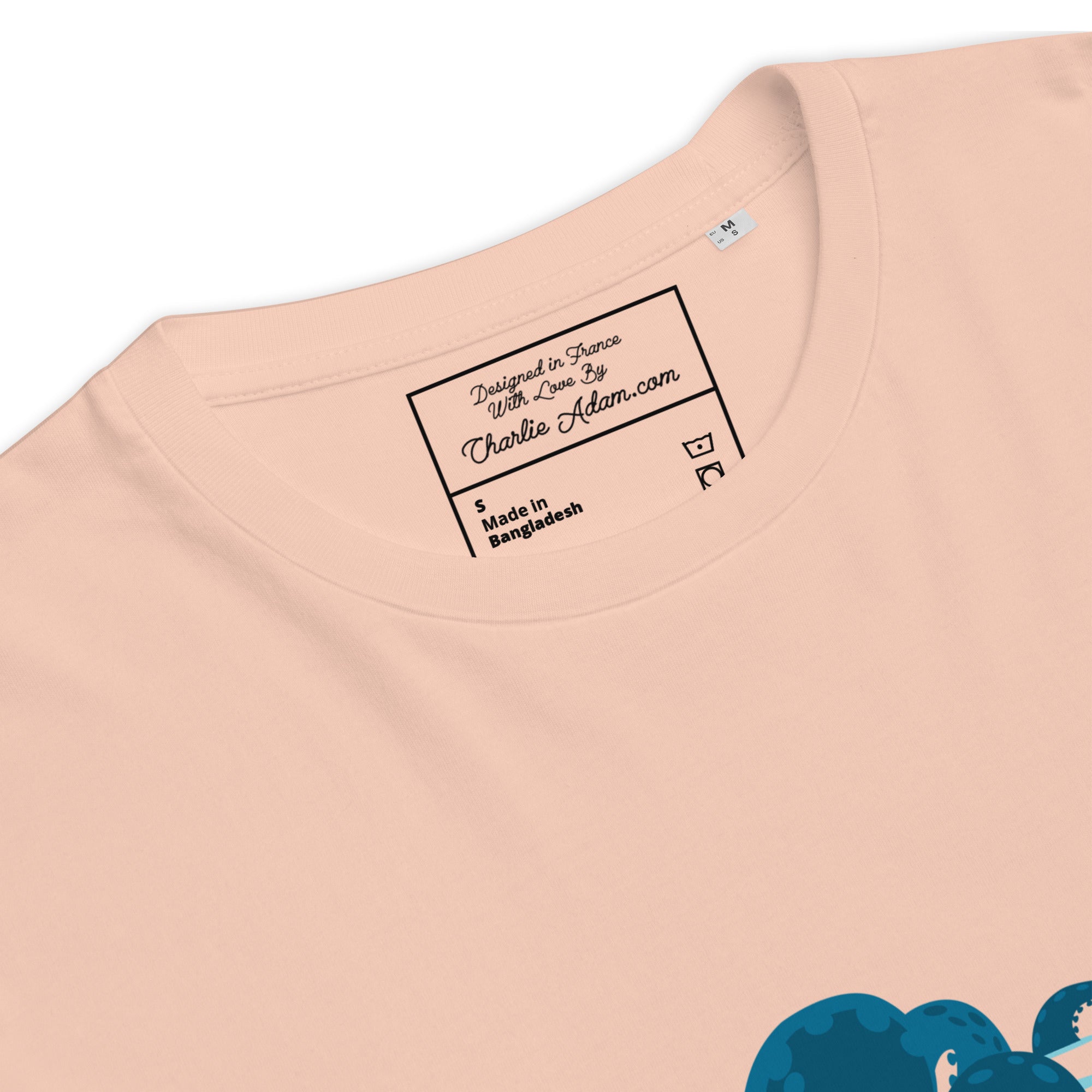 Unisex organic cotton t-shirt Octopus Blue
