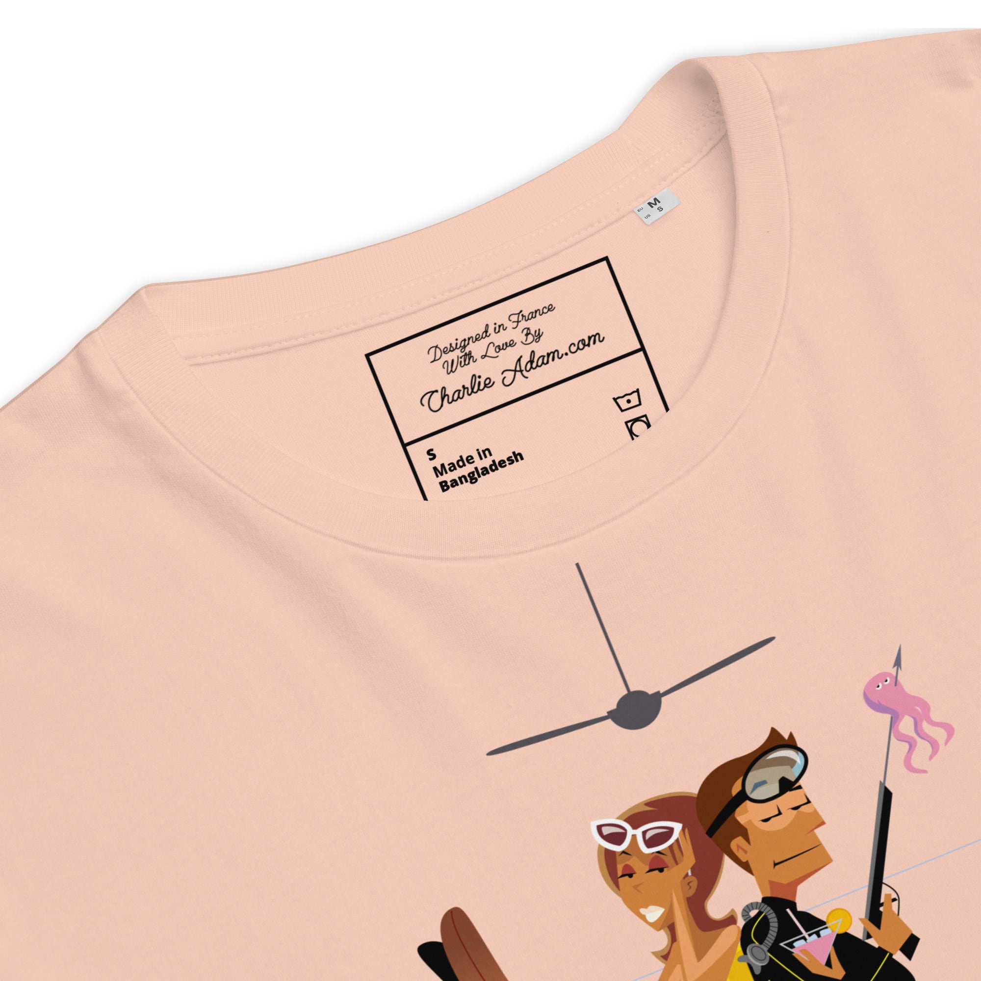Unisex organic cotton t-shirt License To Chill Vamos a la Playa on light colors