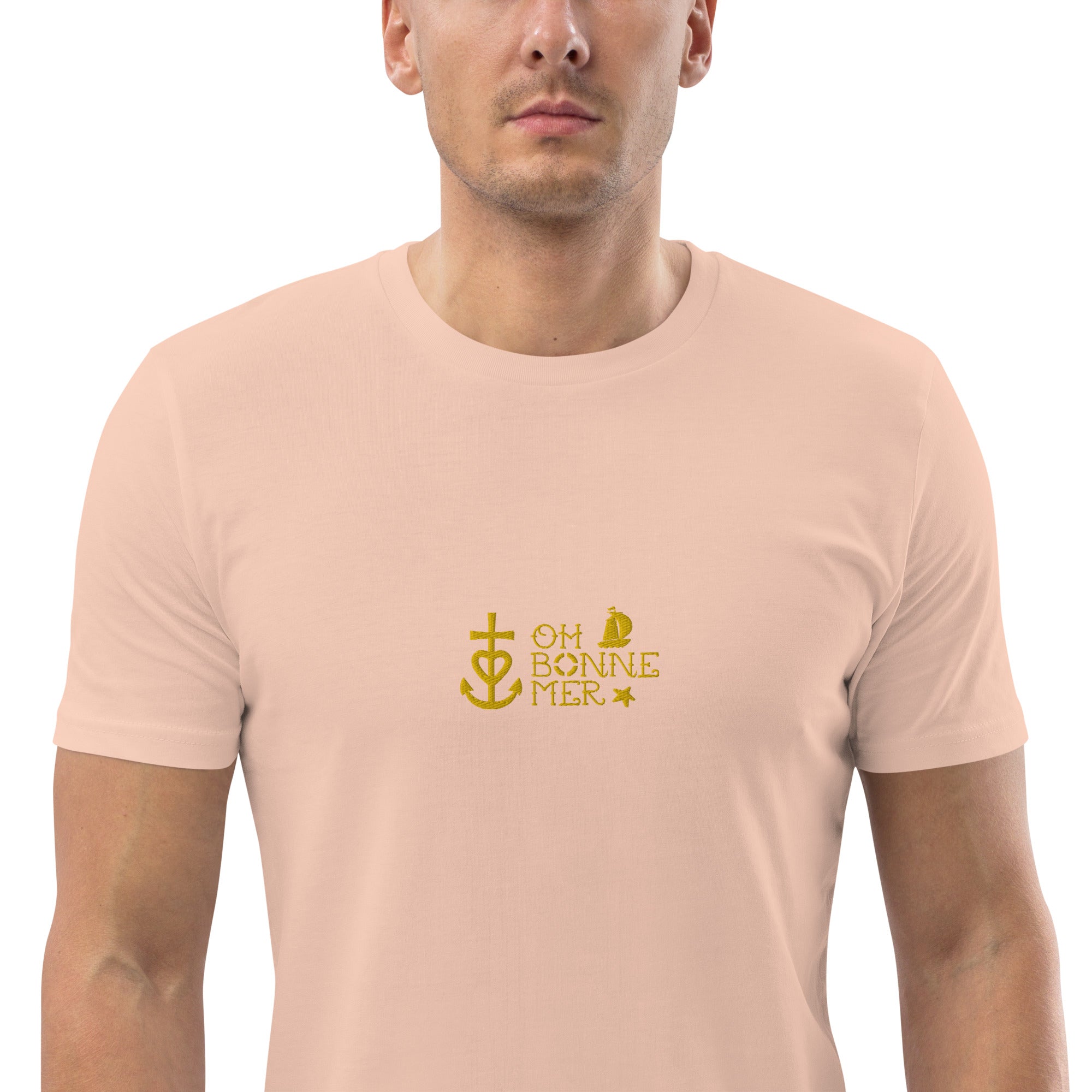 T-shirt unisexe en coton biologique Oh Bonne Mer 2 brodé sur couleurs claires
