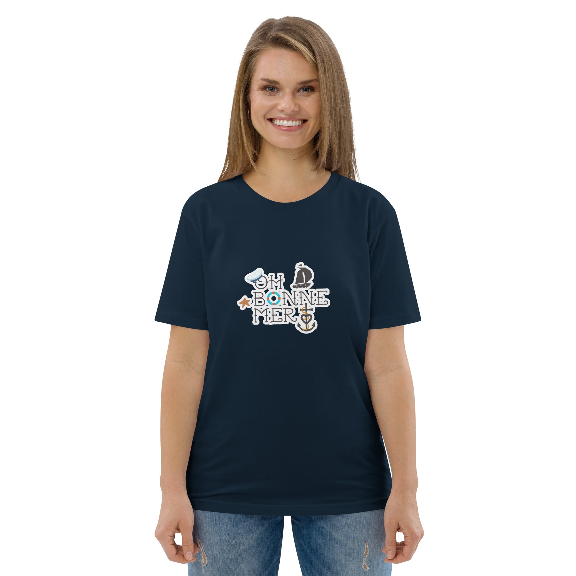 T-shirt unisexe en coton biologique Oh Bonne Mer 3 sur couleurs foncées
