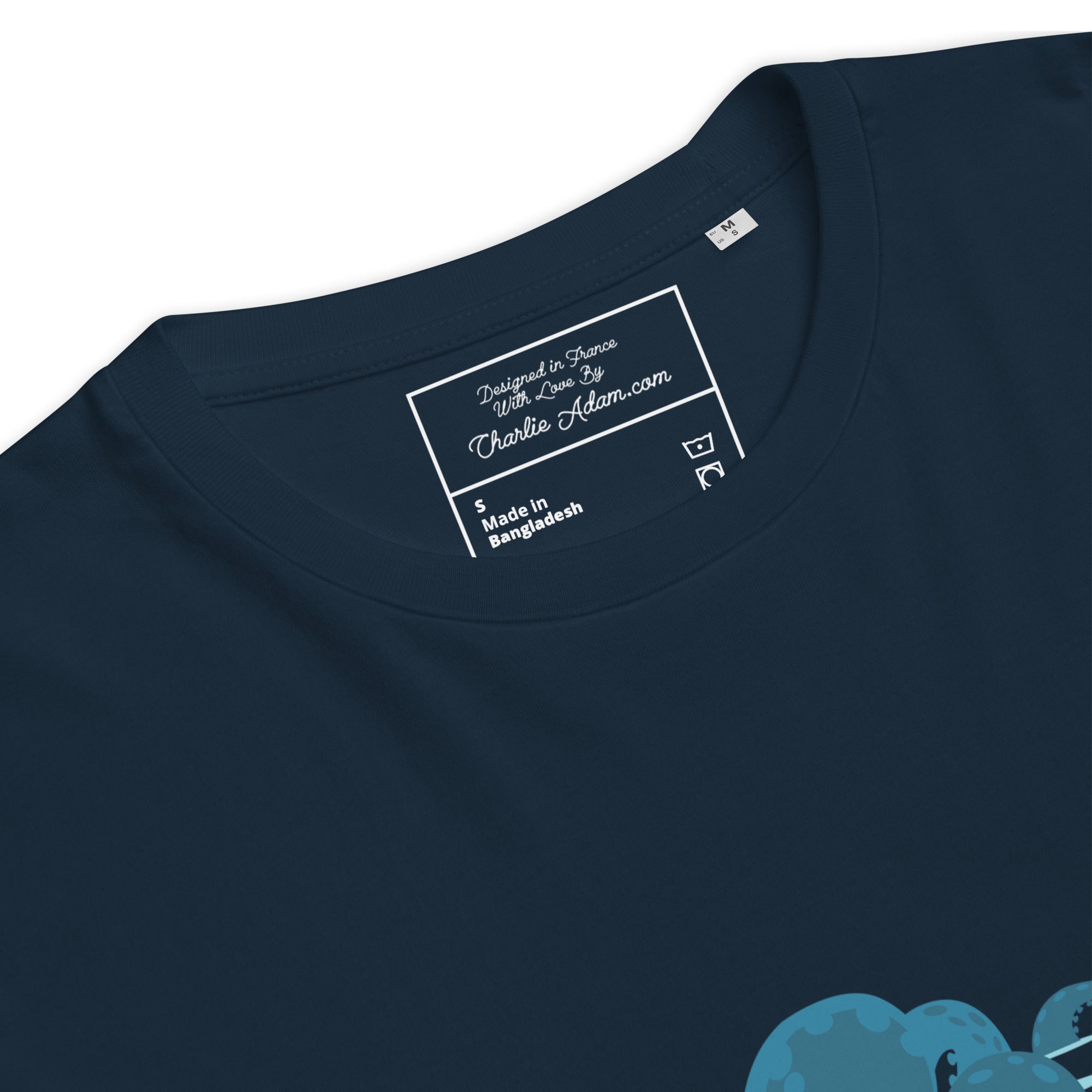 Unisex organic cotton t-shirt Octopus Blue