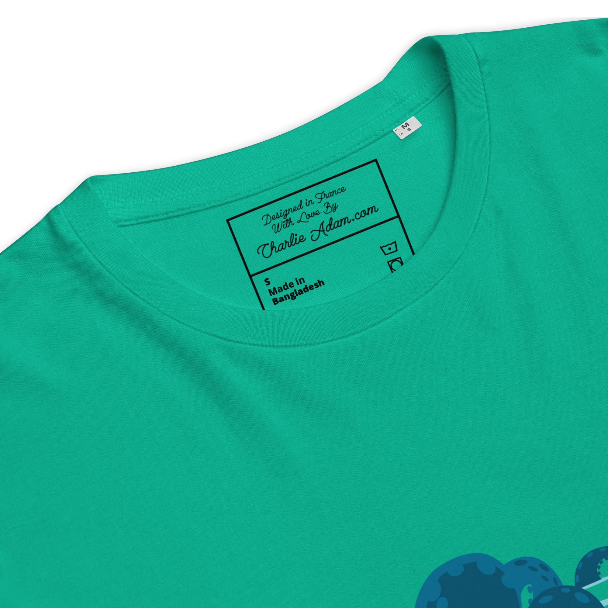 Unisex organic cotton t-shirt Octopus Blue