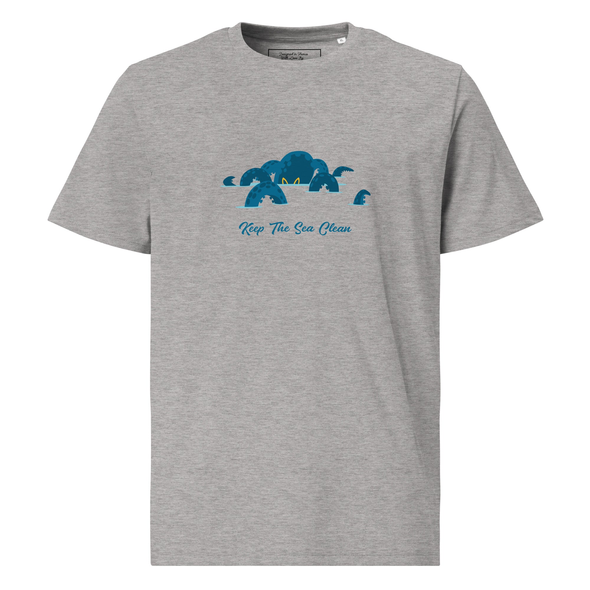 Unisex organic cotton t-shirt Octopus Blue