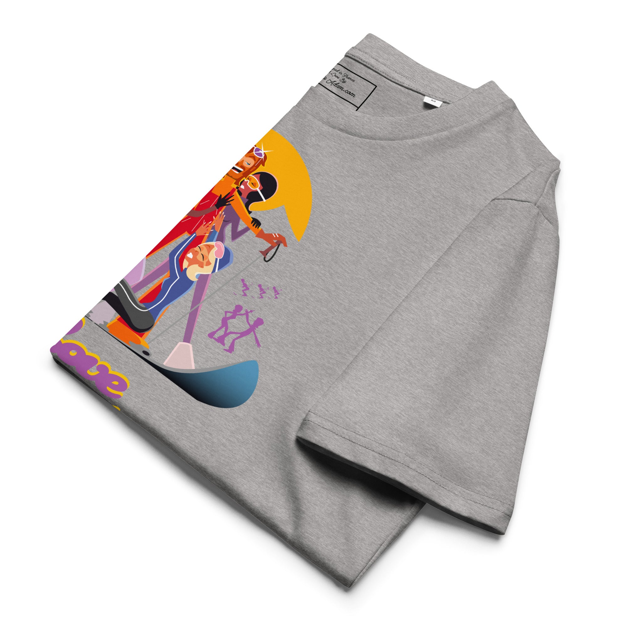 T-shirt unisexe en coton biologique Love instructor First lesson free sur couleurs claires