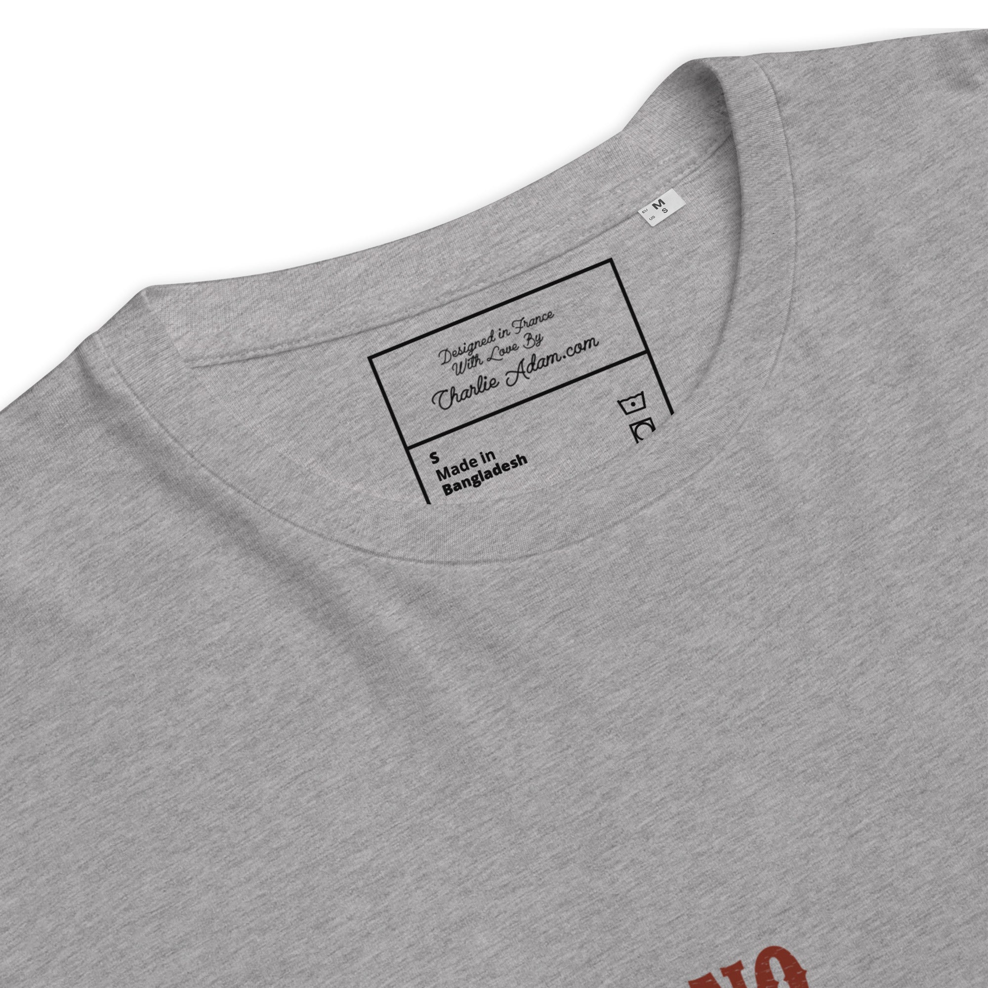 T-shirt unisexe en coton biologique No Skiboots on Dancefloor texte foncé