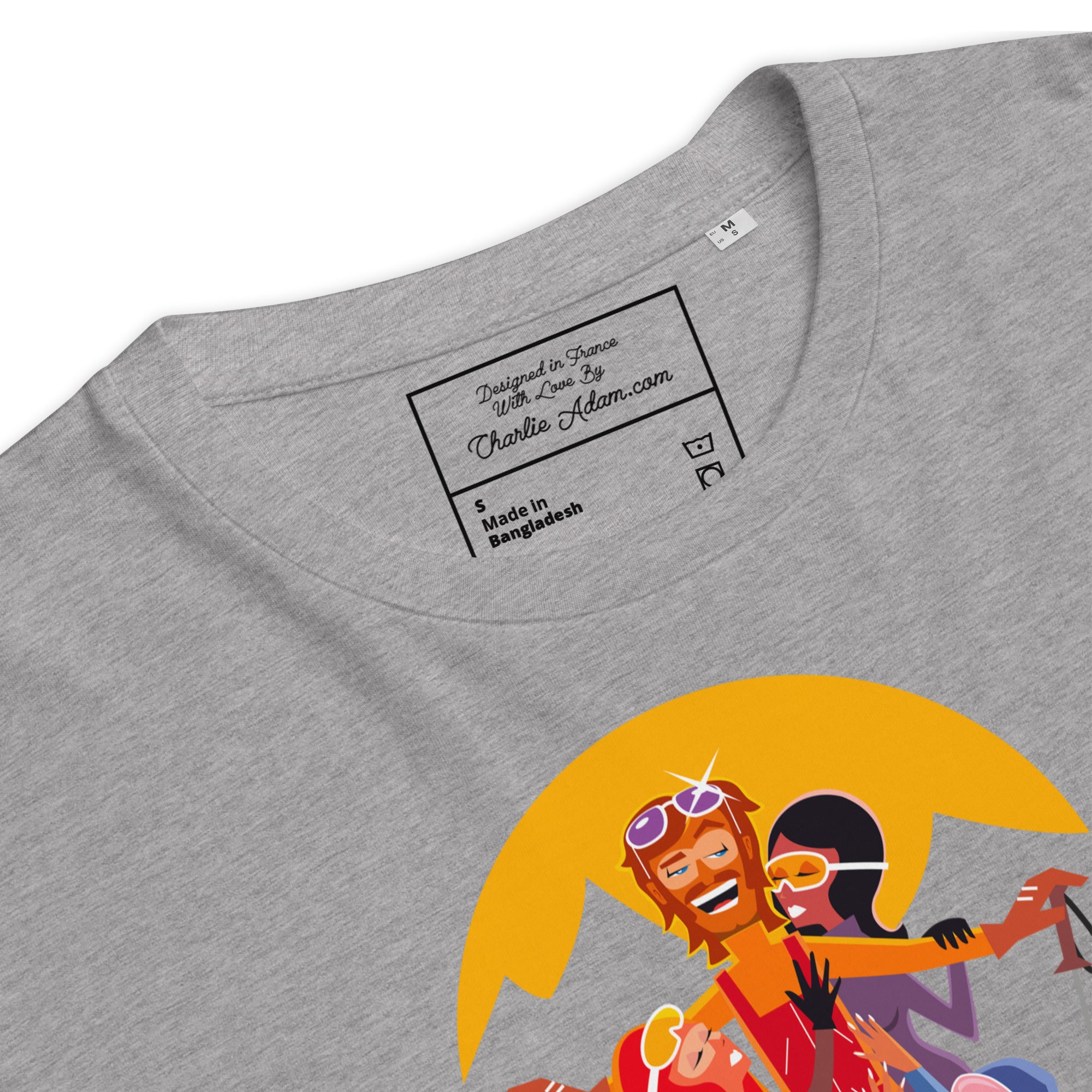 T-shirt unisexe en coton biologique Love instructor First lesson free sur couleurs claires