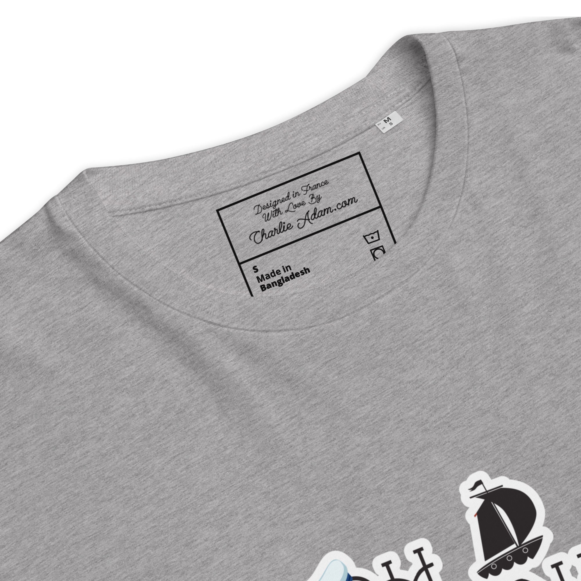 T-shirt unisexe en coton biologique Oh Bonne Mer 3 sur couleurs claires