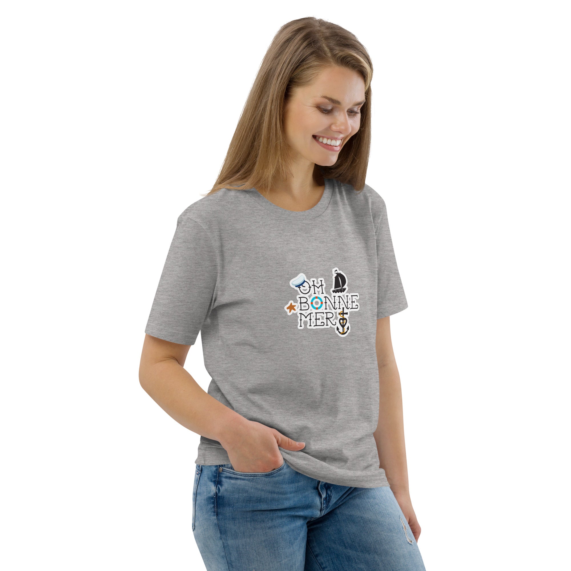 T-shirt unisexe en coton biologique Oh Bonne Mer 3 sur couleurs claires