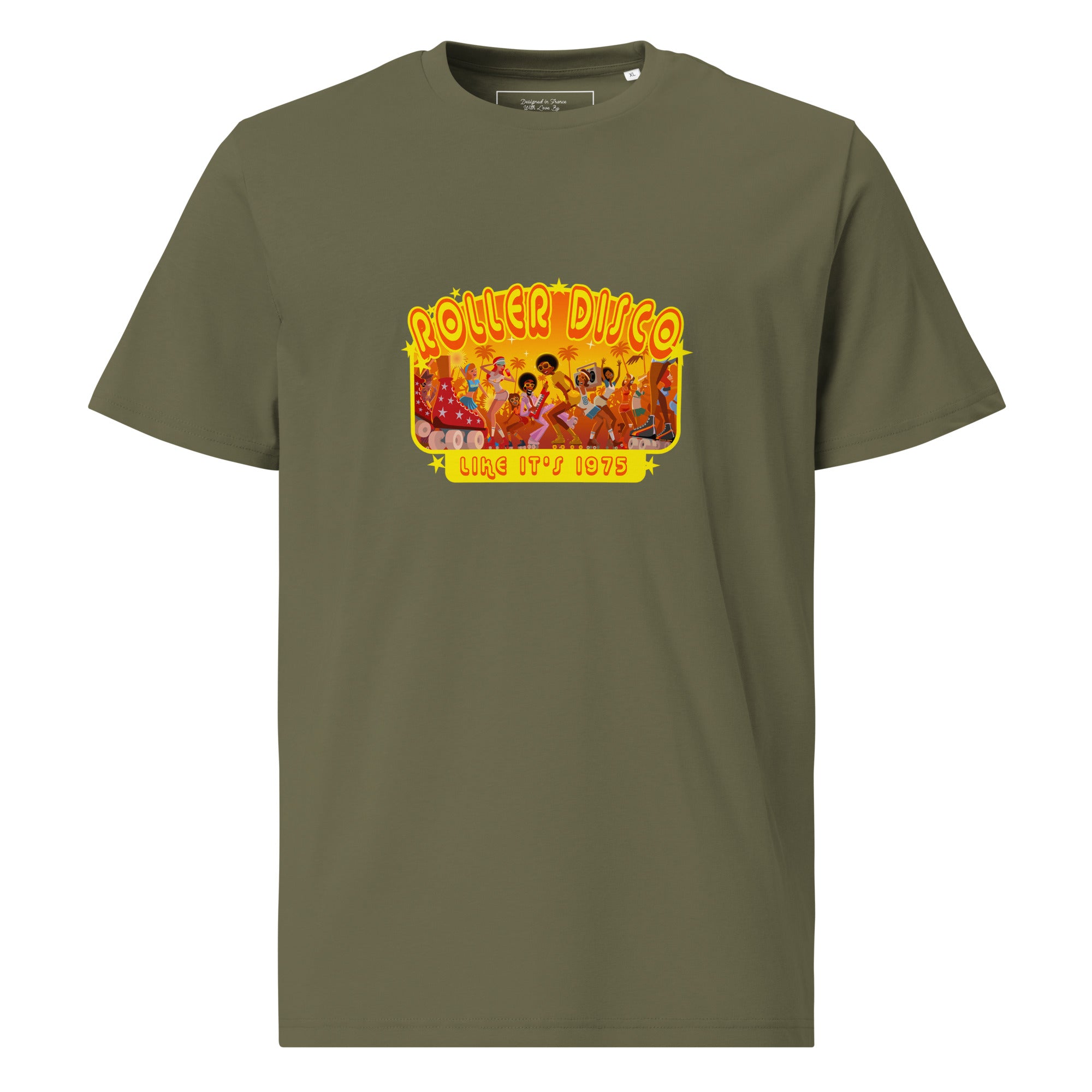 T-shirt unisexe en coton biologique Roller Disco 1975