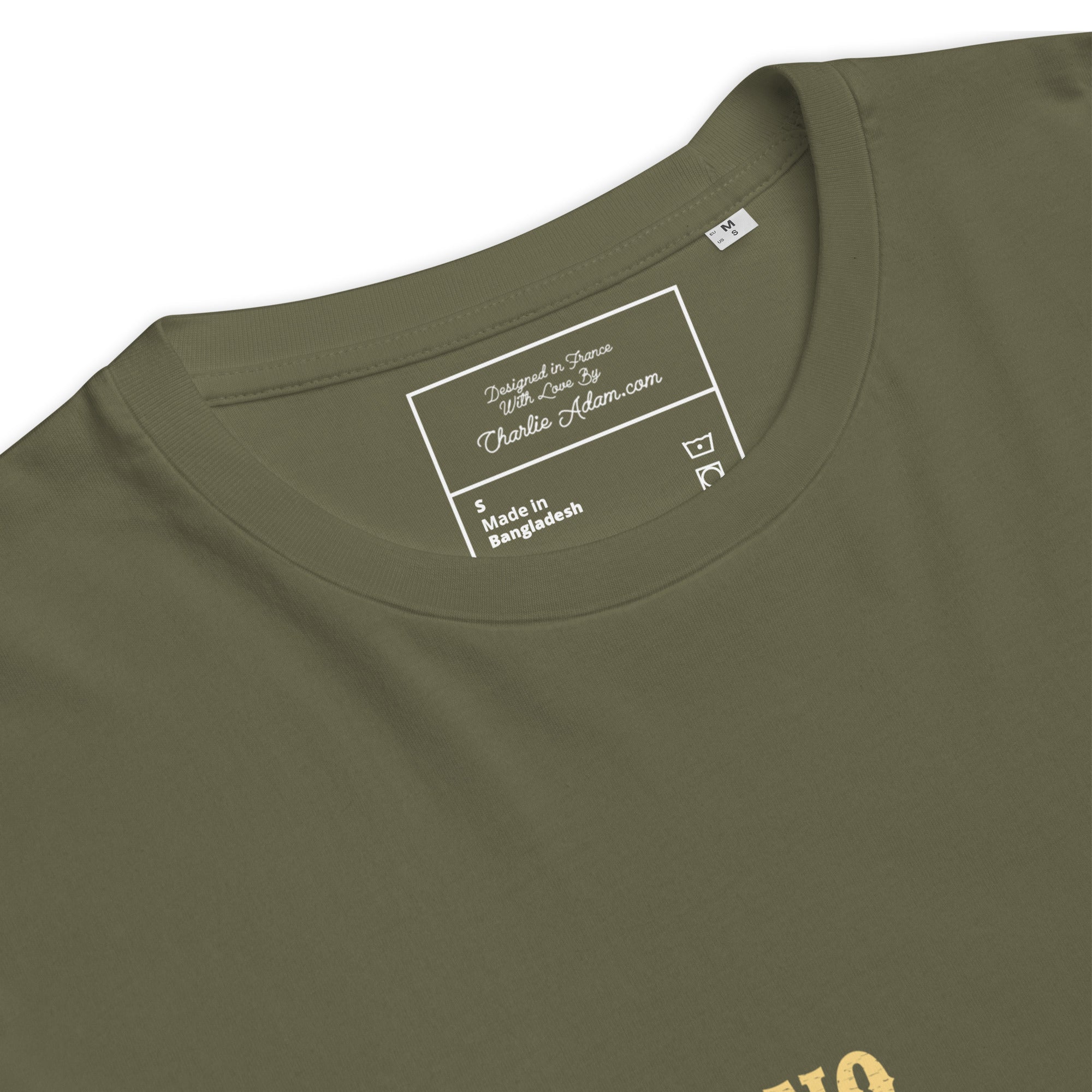 T-shirt unisexe en coton biologique No Skiboots on Dancefloor texte clair