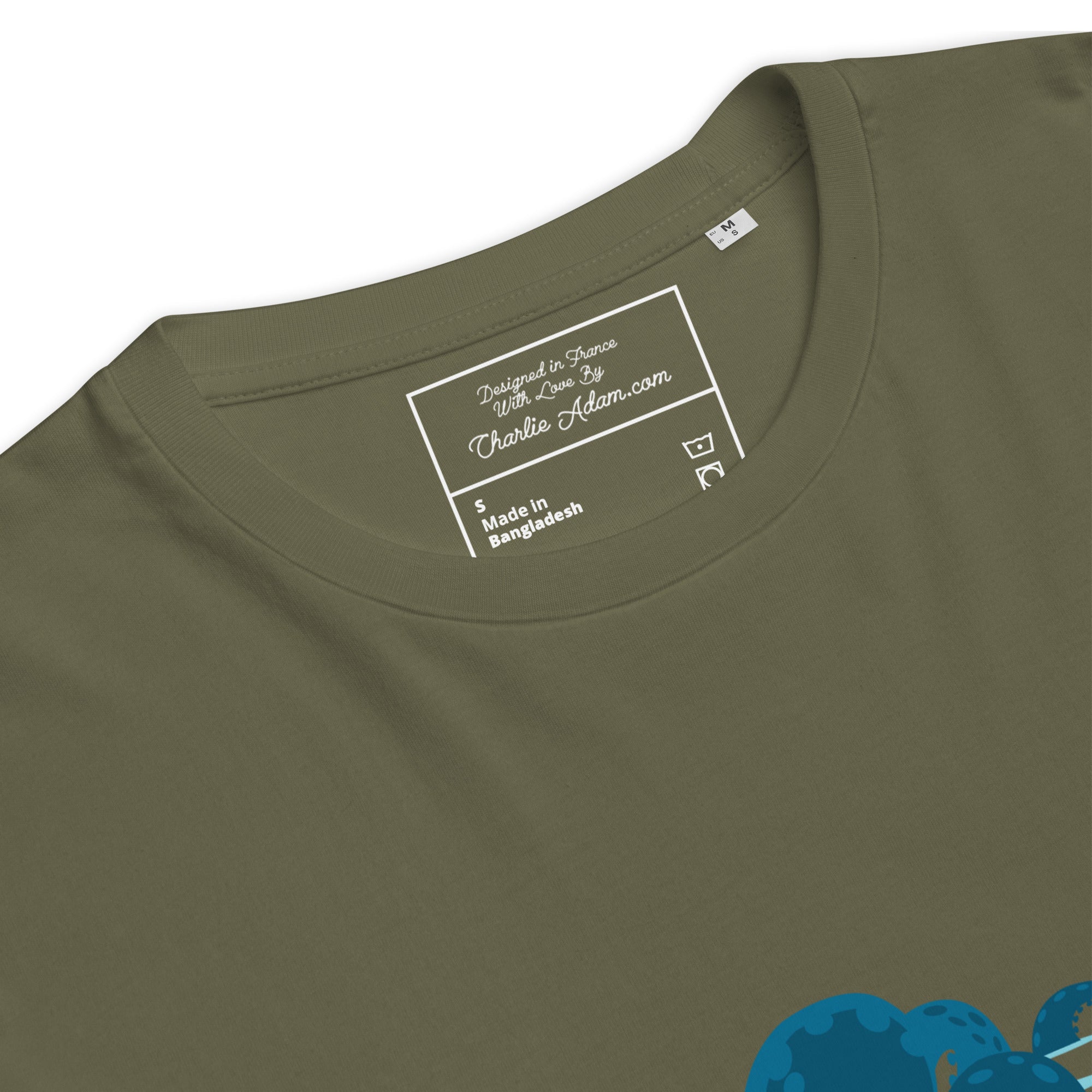 Unisex organic cotton t-shirt Octopus Blue