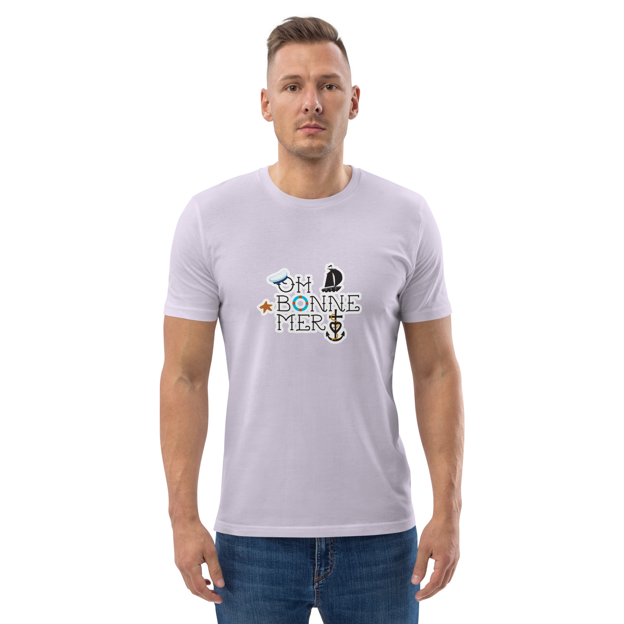 T-shirt unisexe en coton biologique Oh Bonne Mer 3 sur couleurs claires