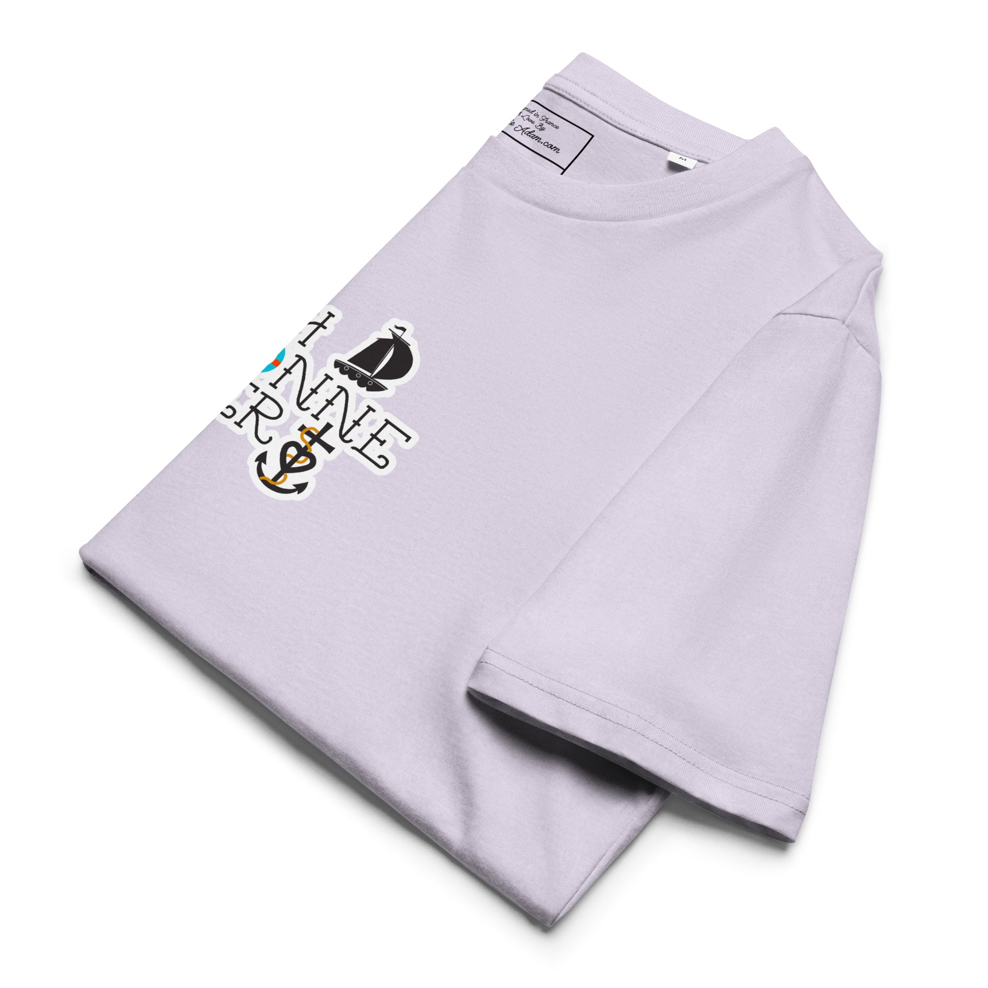 T-shirt unisexe en coton biologique Oh Bonne Mer 3 sur couleurs claires