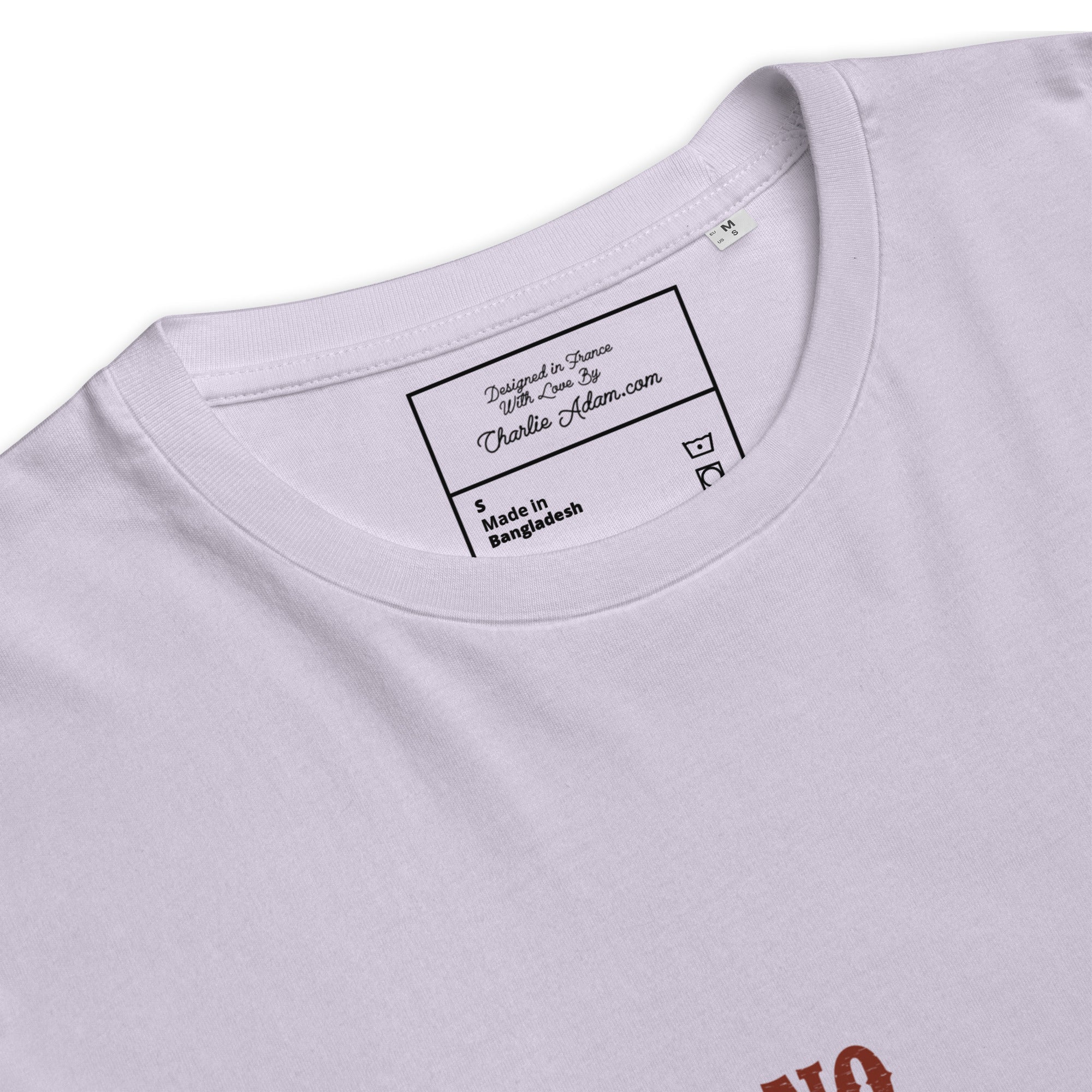 T-shirt unisexe en coton biologique No Skiboots on Dancefloor texte foncé