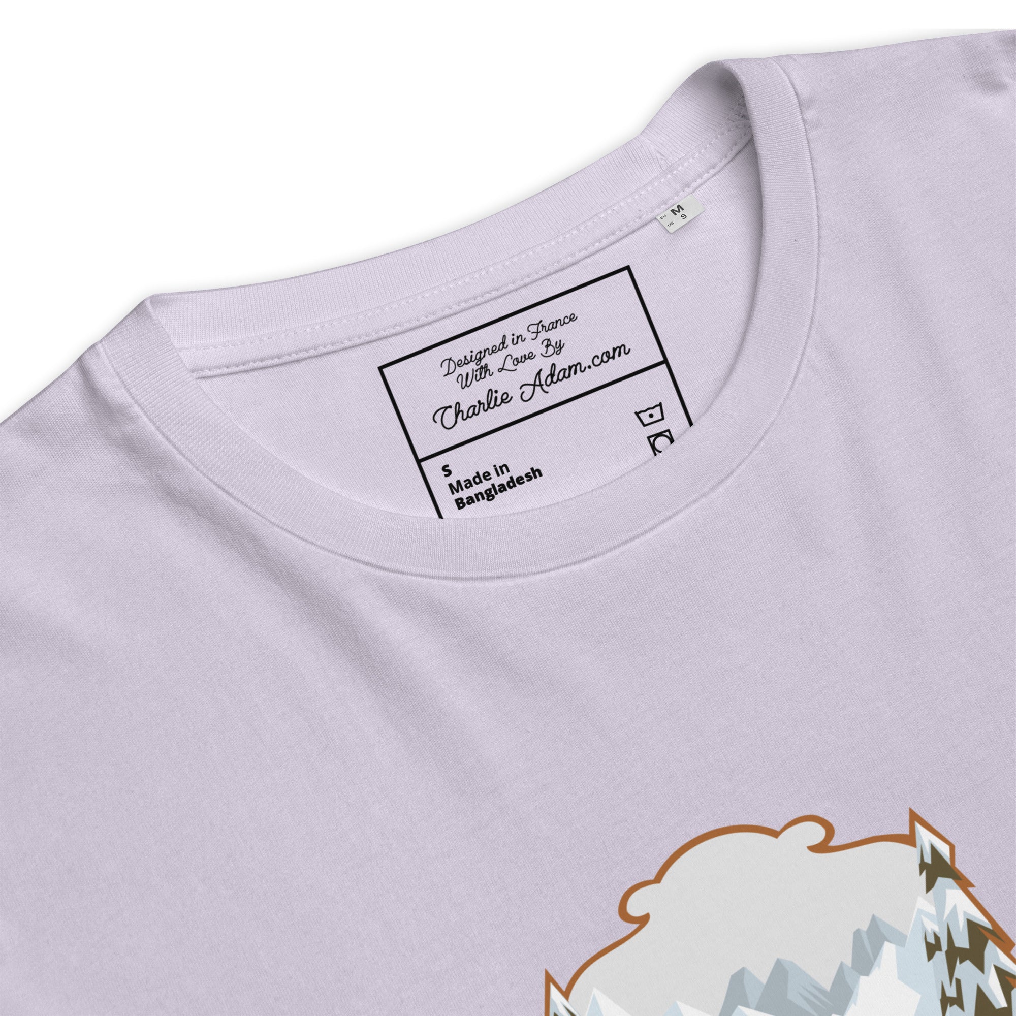 T-shirt unisexe en coton biologique The Skiing Cowgirl sur couleurs claires