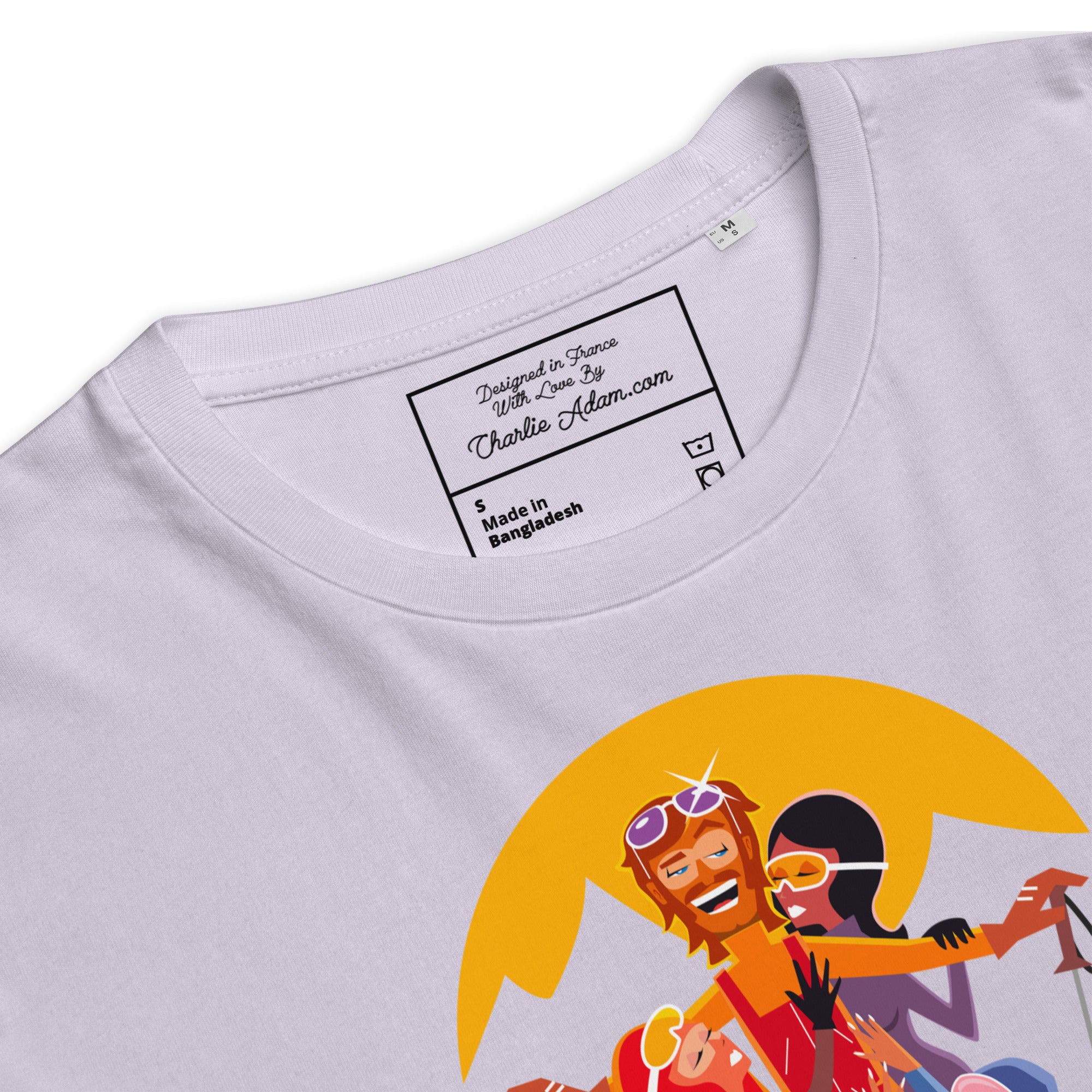 T-shirt unisexe en coton biologique Love instructor First lesson free sur couleurs claires