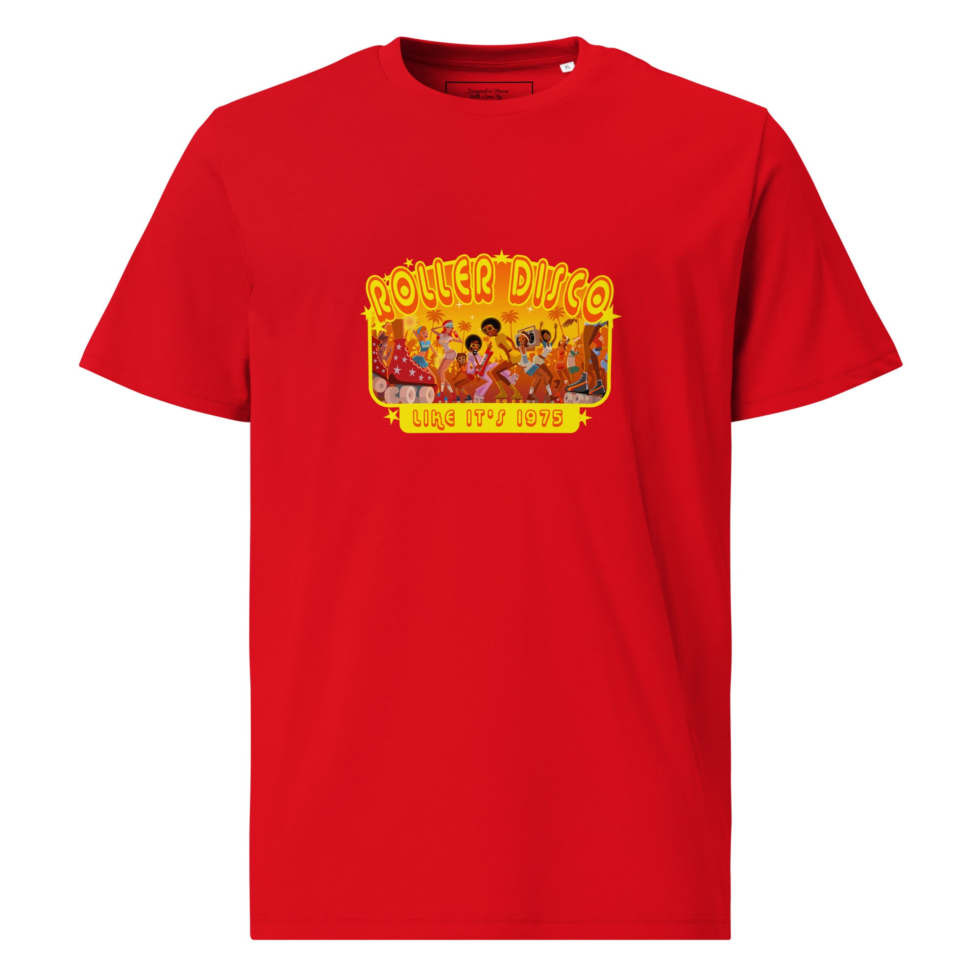 T-shirt unisexe en coton biologique Roller Disco 1975
