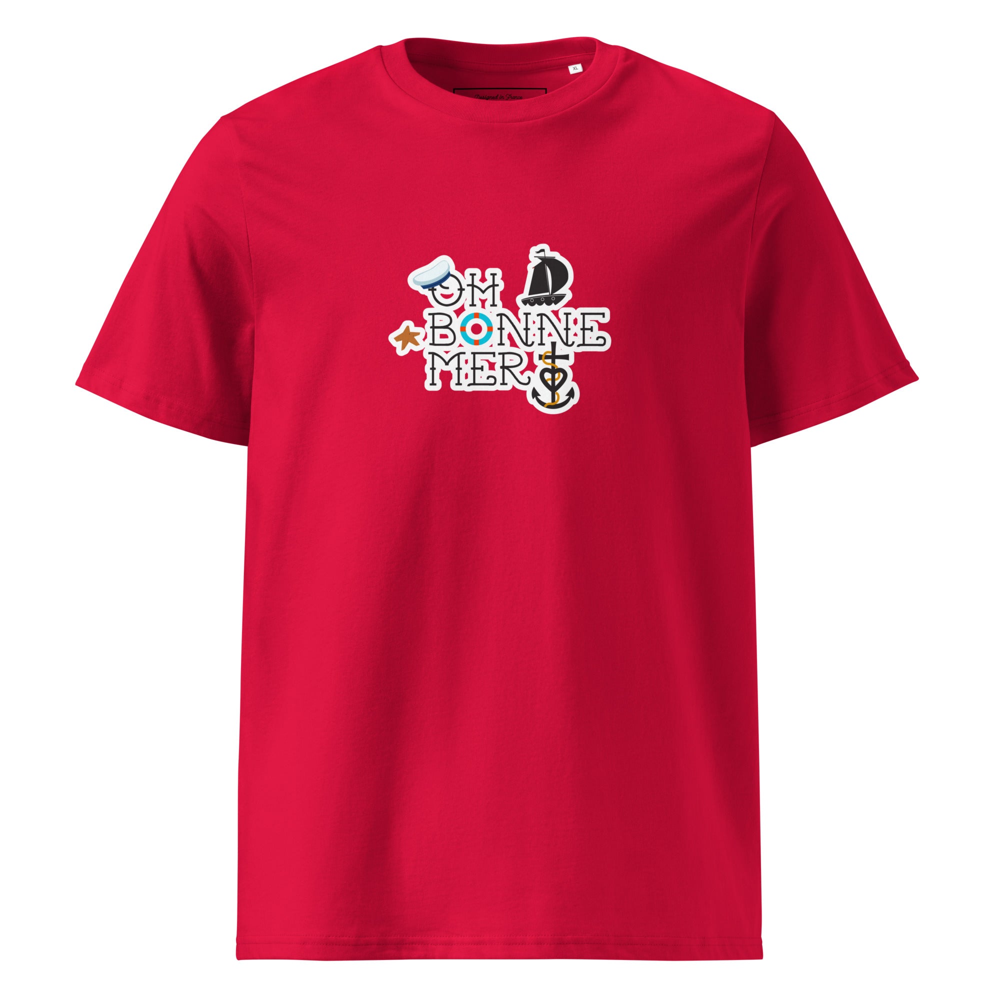 T-shirt unisexe en coton biologique Oh Bonne Mer 3 sur couleurs claires