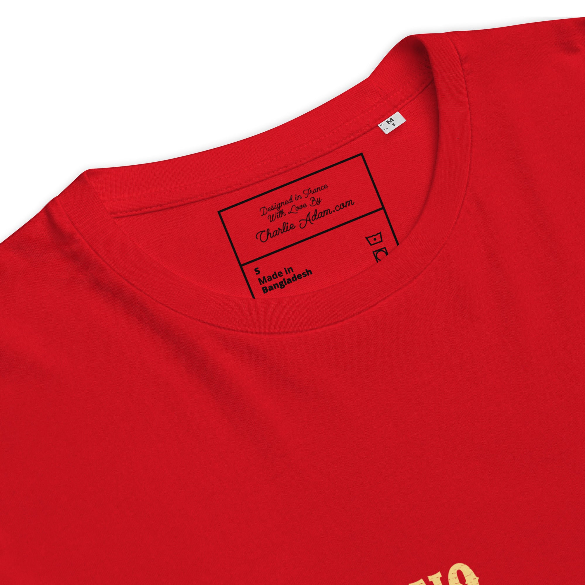 T-shirt unisexe en coton biologique No Skiboots on Dancefloor texte clair