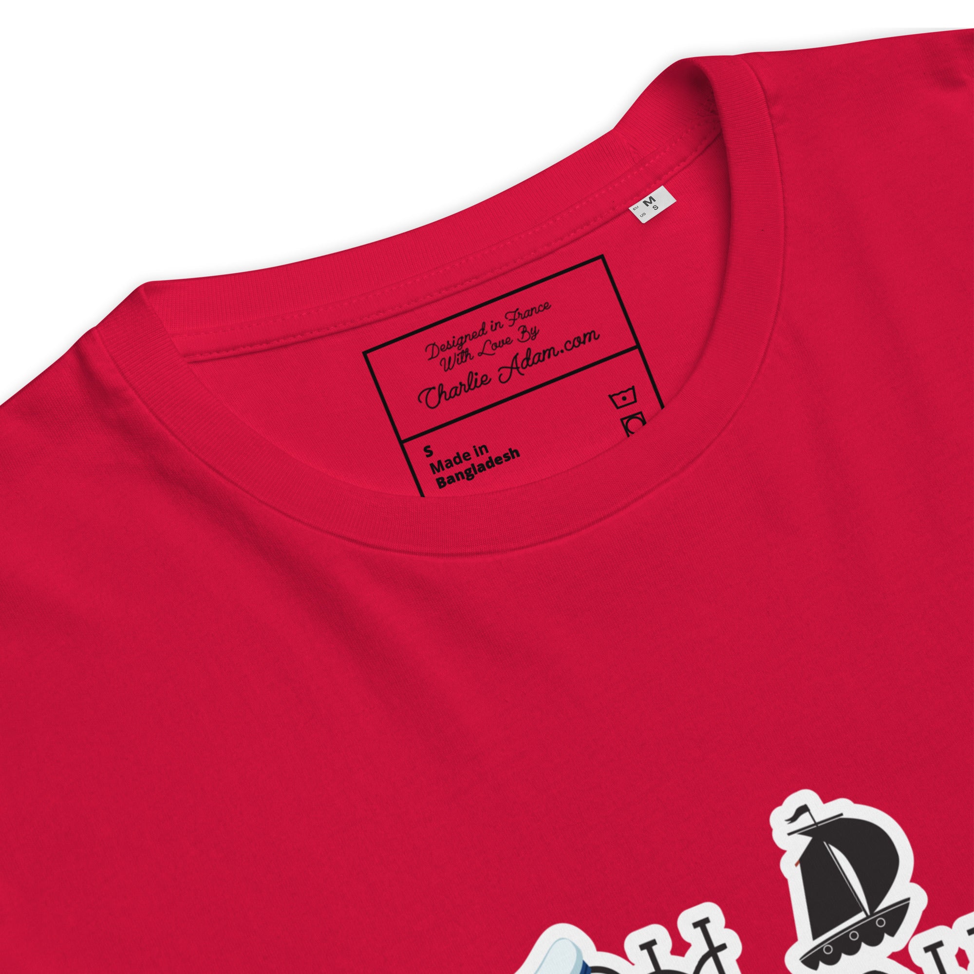 T-shirt unisexe en coton biologique Oh Bonne Mer 3 sur couleurs claires