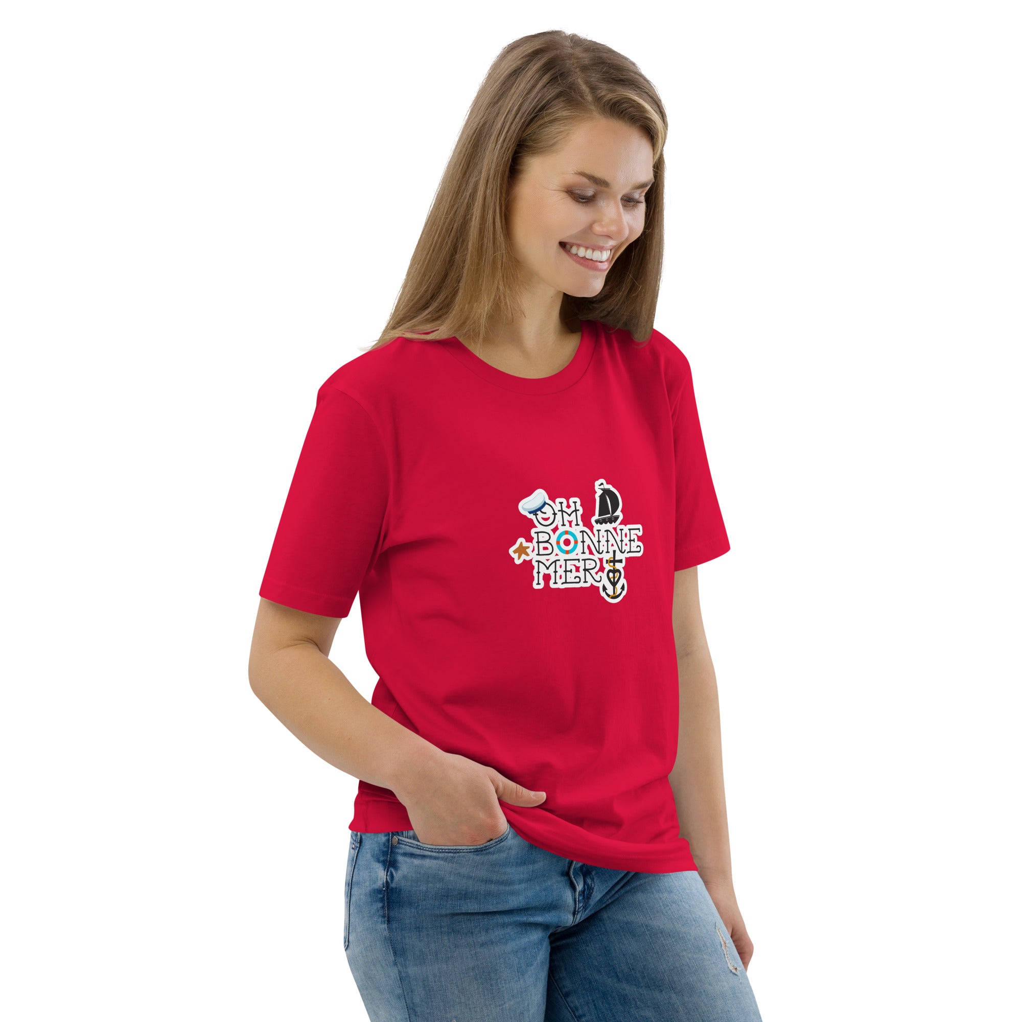 T-shirt unisexe en coton biologique Oh Bonne Mer 3 sur couleurs claires