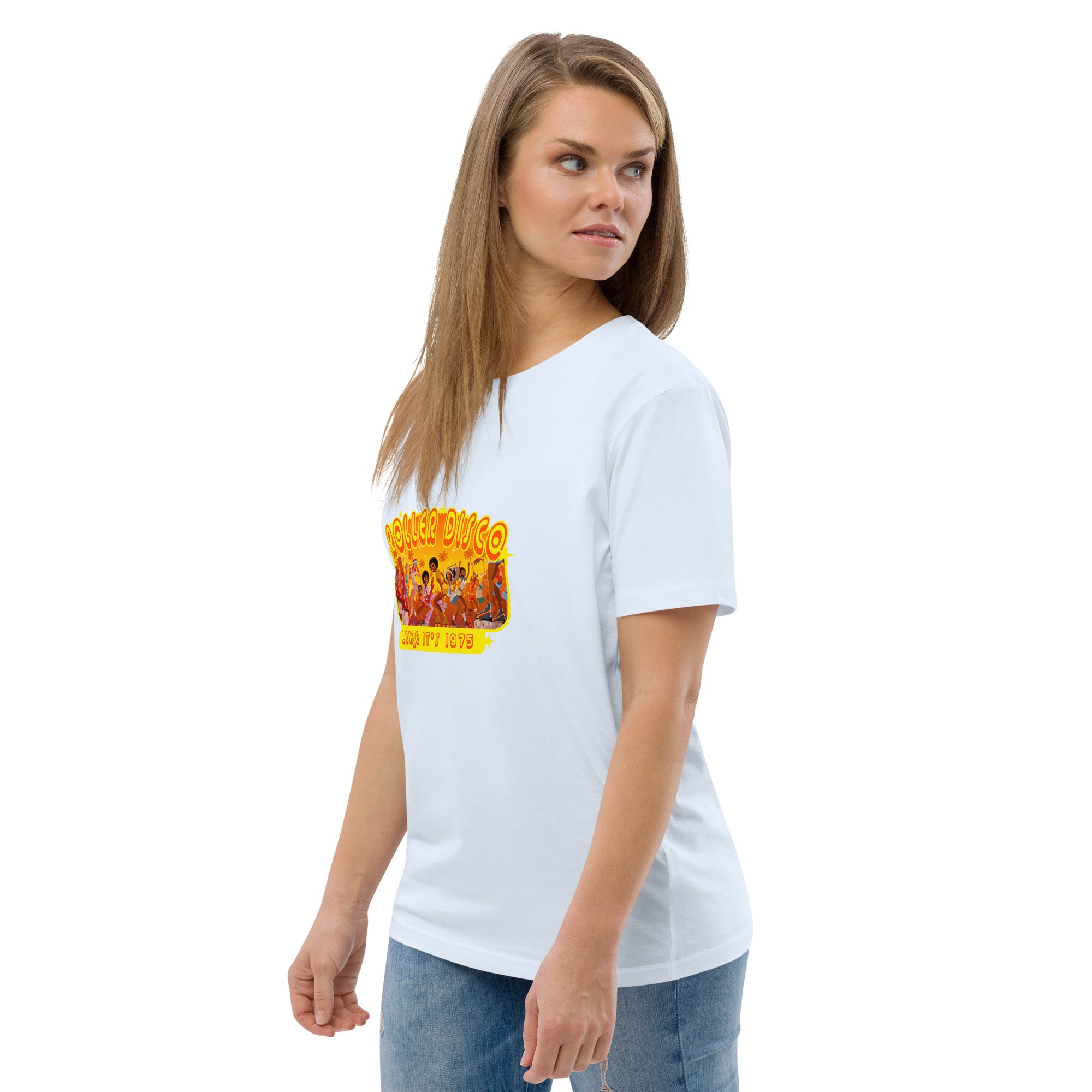 T-shirt unisexe en coton biologique Roller Disco 1975
