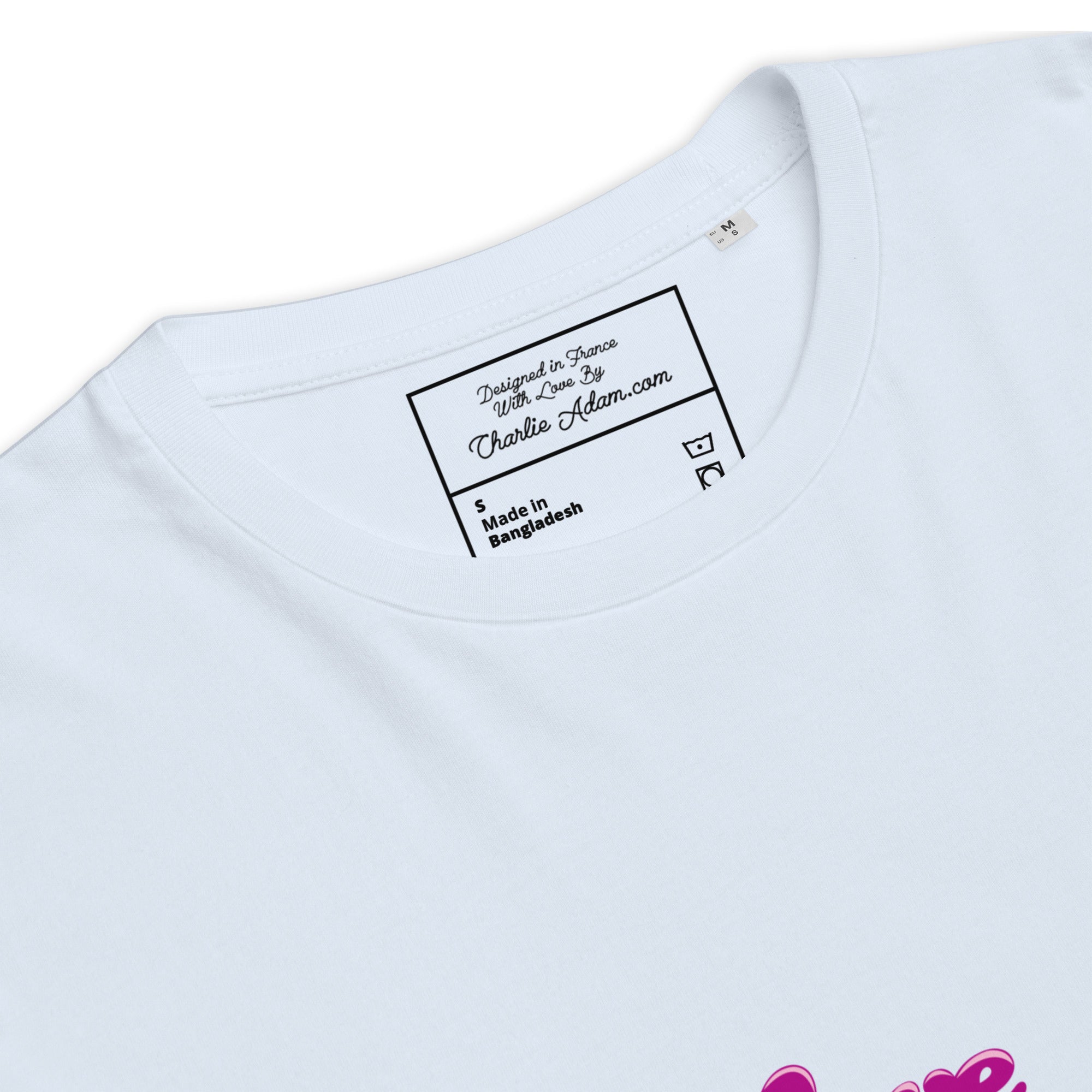 Unisex organic cotton t-shirt Love instructor on light colors